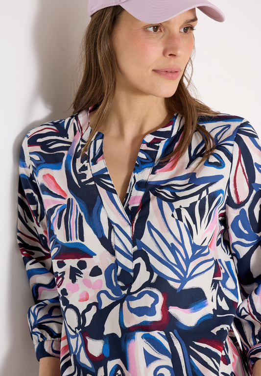 CECIL - 3/4-Arm Bluse mit Multicolor Print - Farbe: universal blue