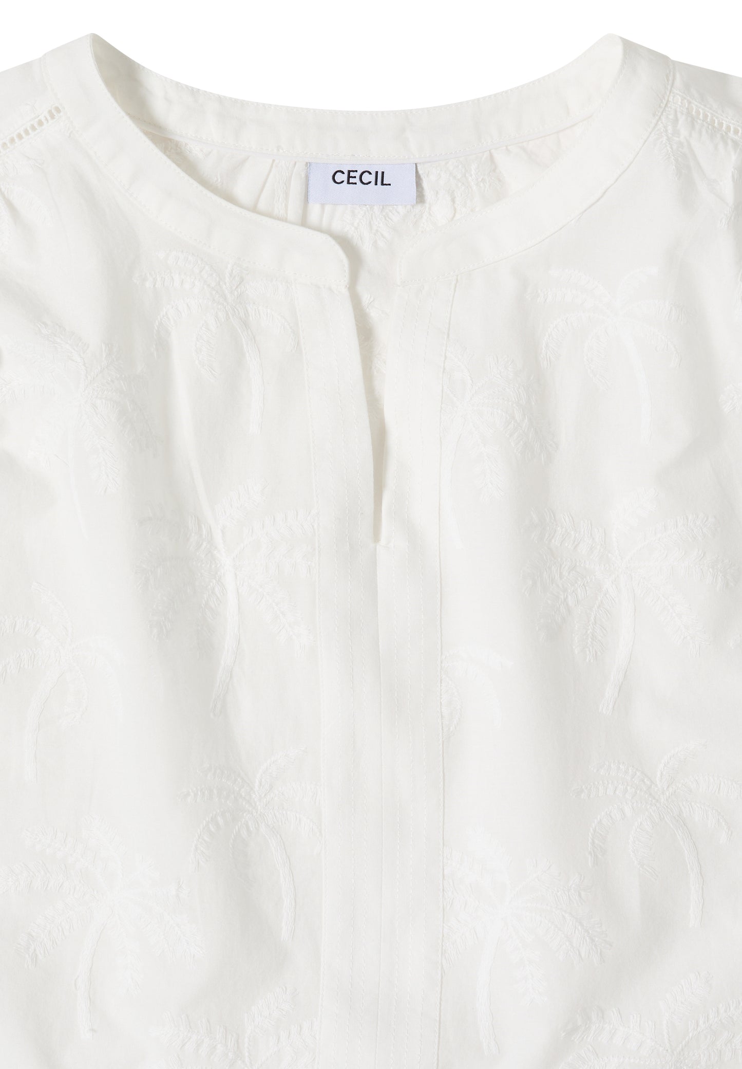 CECIL - Dropped Shoulder Bluse mit Embroidery - Farbe: vanilla white