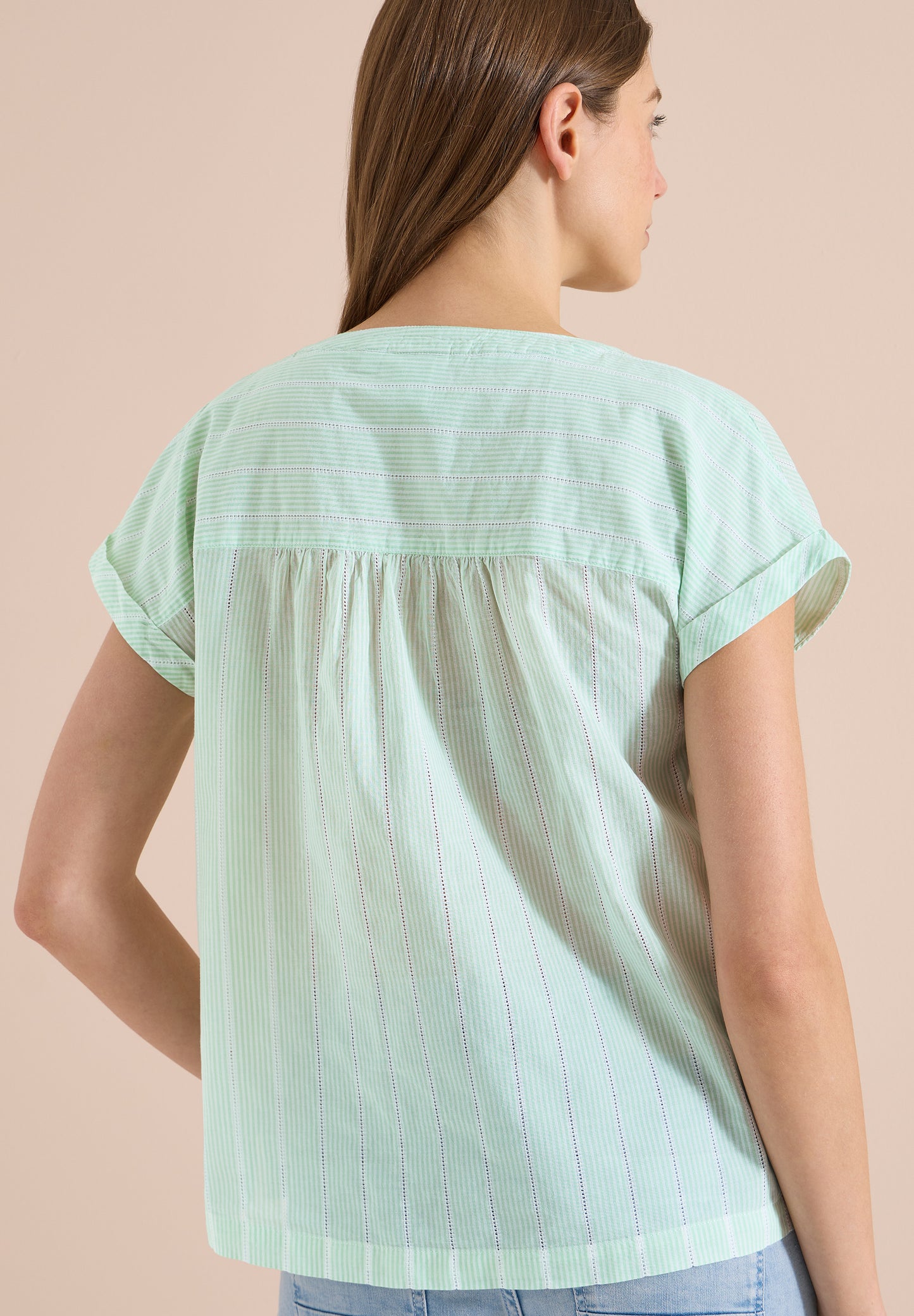 CECIL - Dropped Shoulder Bluse mit Struktur - Farbe: juicy lime