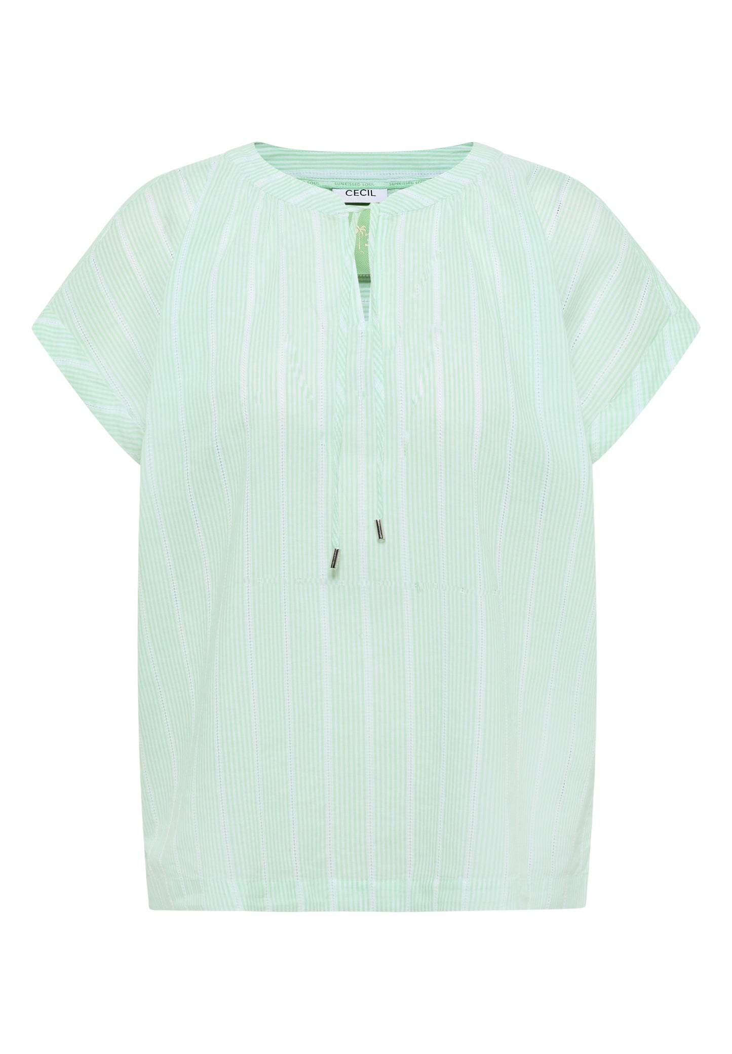 CECIL - Dropped Shoulder Bluse mit Struktur - Farbe: juicy lime