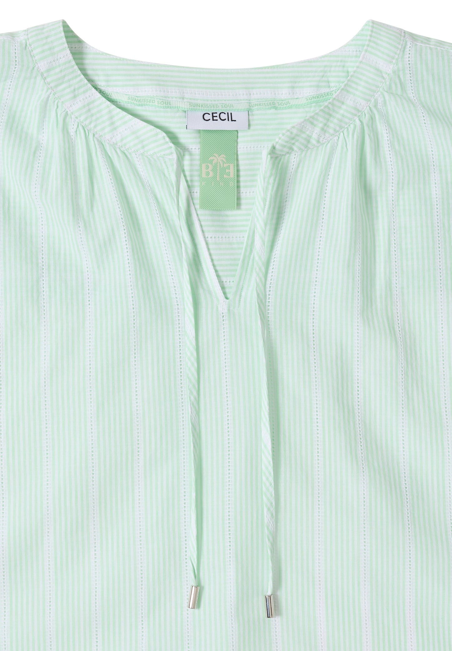 CECIL - Dropped Shoulder Bluse mit Struktur - Farbe: juicy lime
