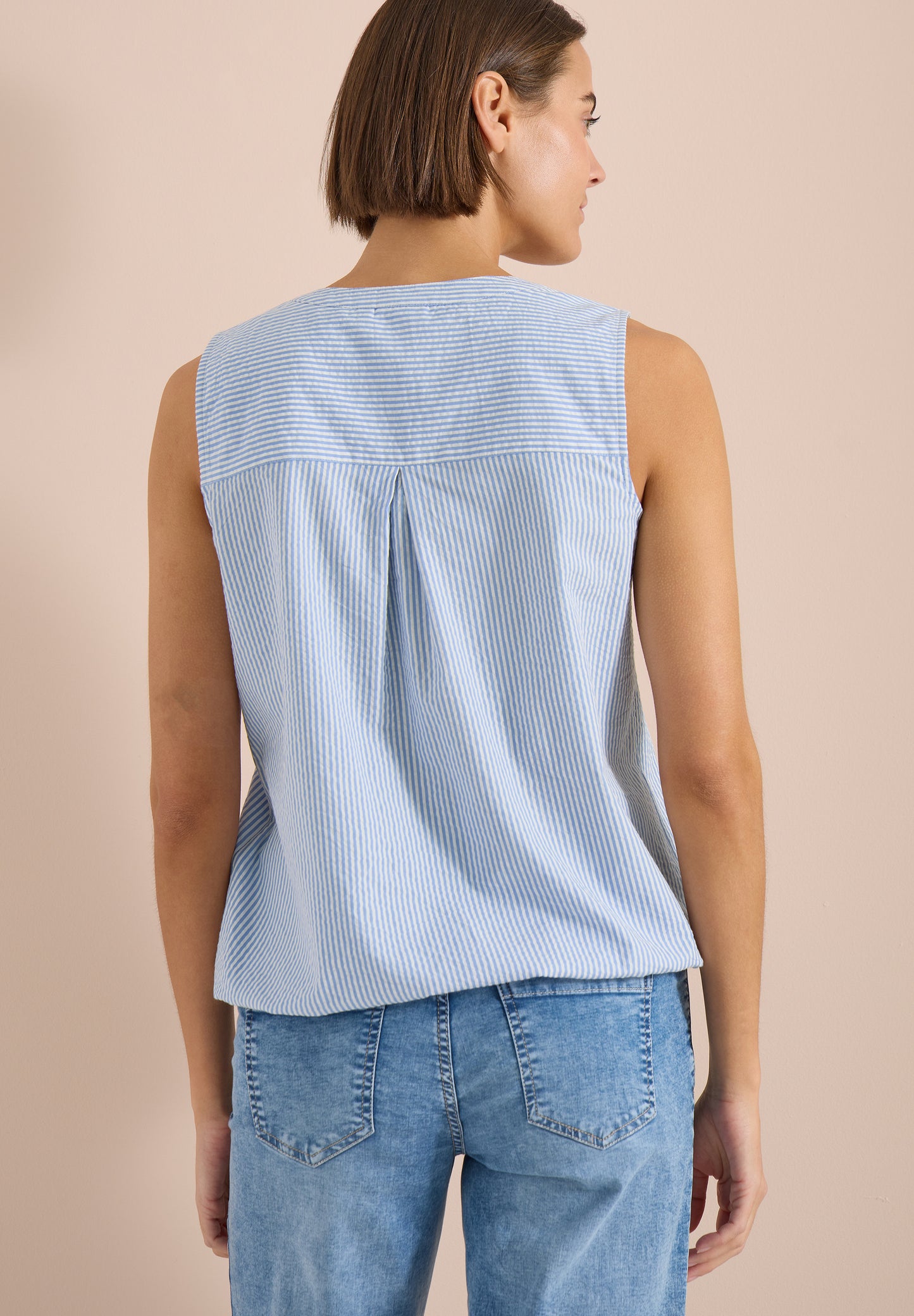 CECIL - Blusentop in Seersucker-Qualität - Farbe: blouse blue