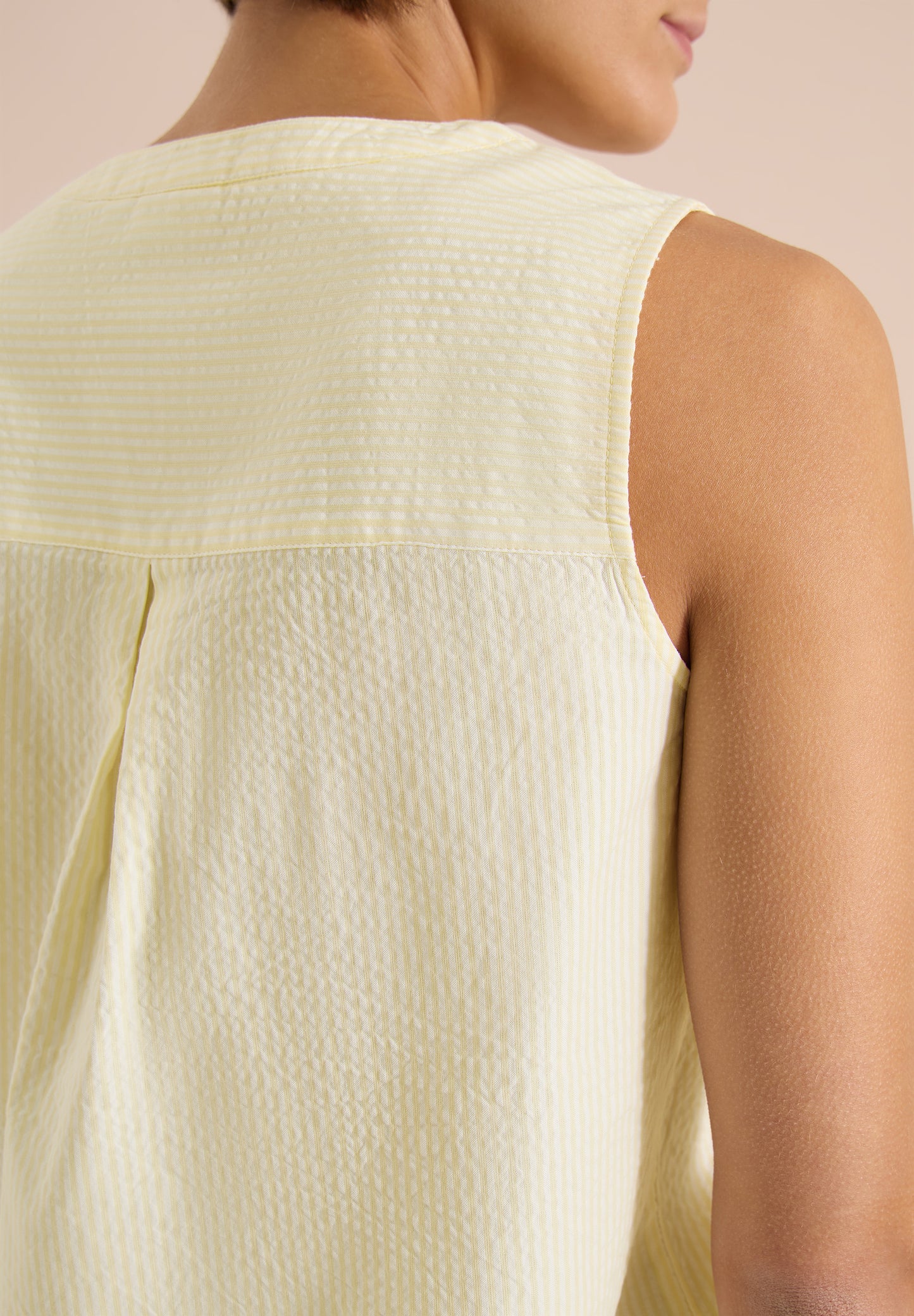 CECIL - Blusentop in Seersucker-Qualität - Farbe: light buttermilk yellow