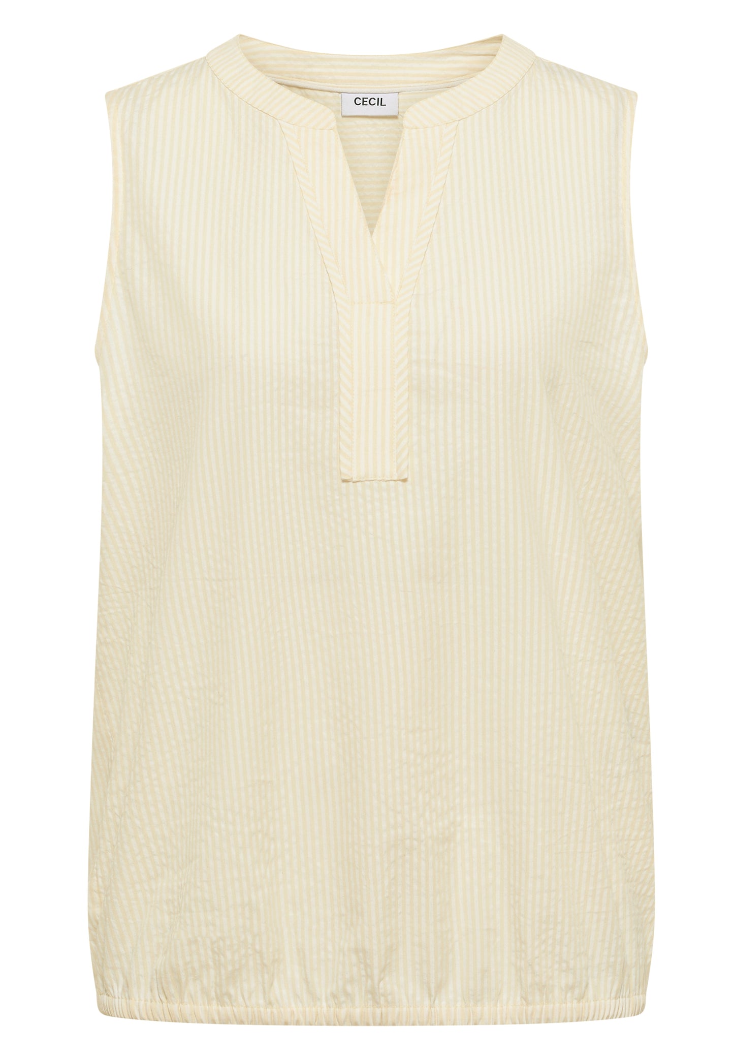 CECIL - Blusentop in Seersucker-Qualität - Farbe: light buttermilk yellow