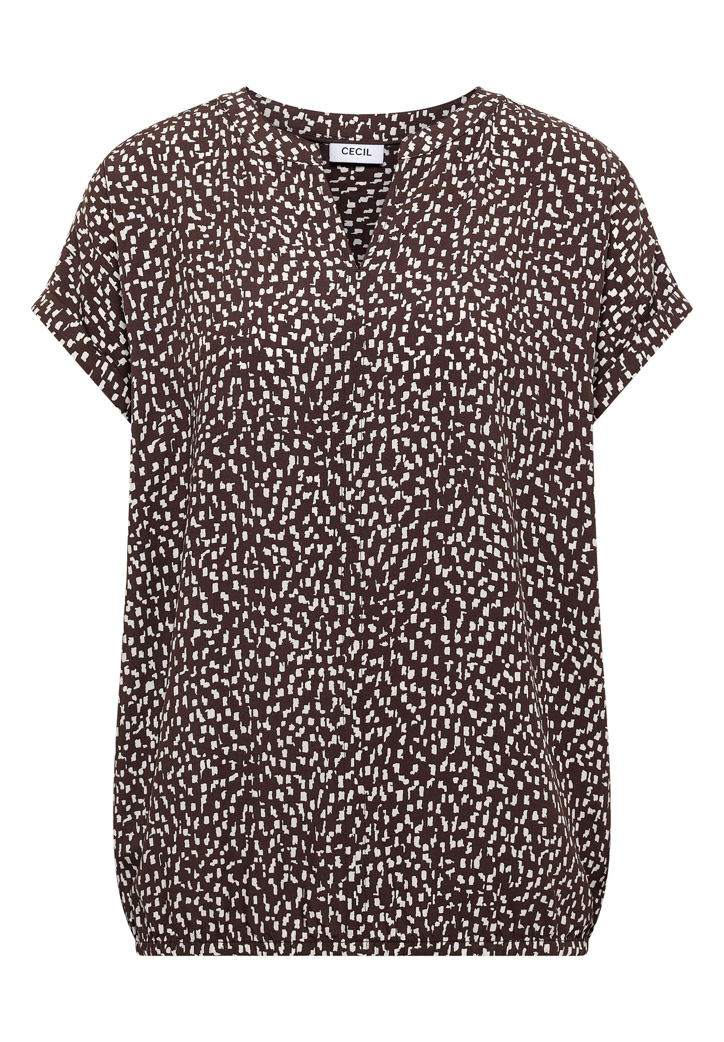 CECIL - Dropped Shoulder Bluse mit Print - Farbe: brown cacao