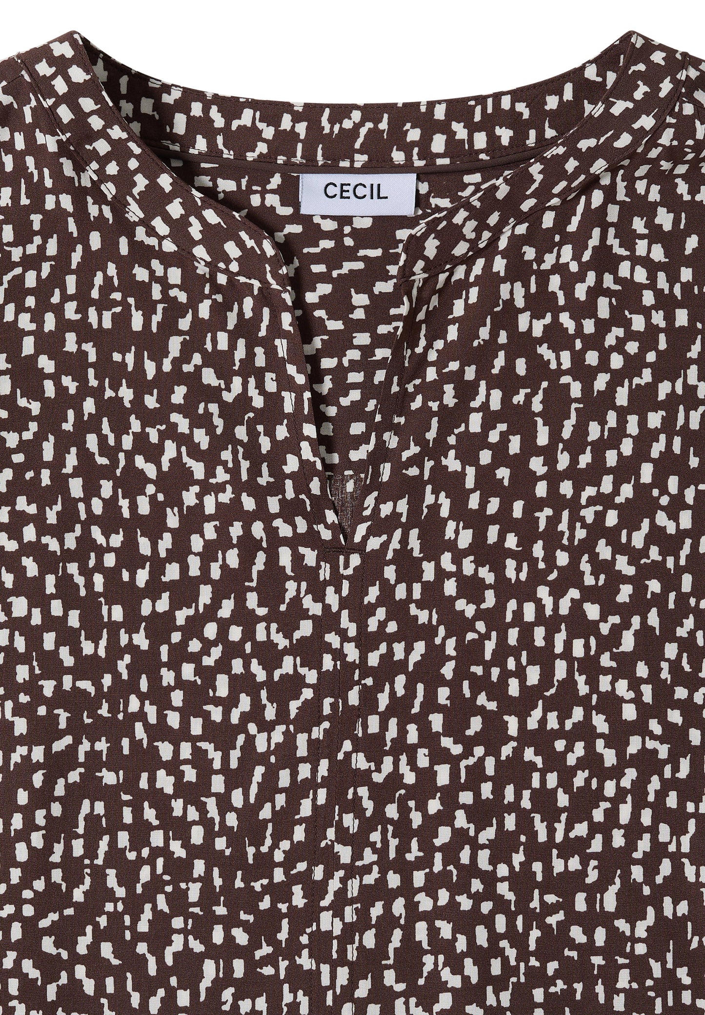 CECIL - Dropped Shoulder Bluse mit Print - Farbe: brown cacao