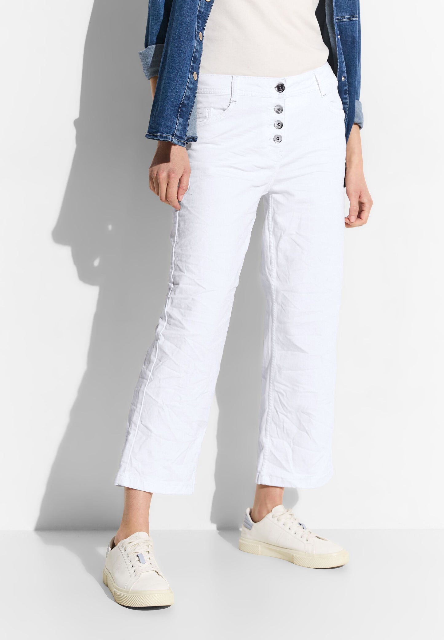 CECIL - Loose Fit Culotte Jeans - weiß