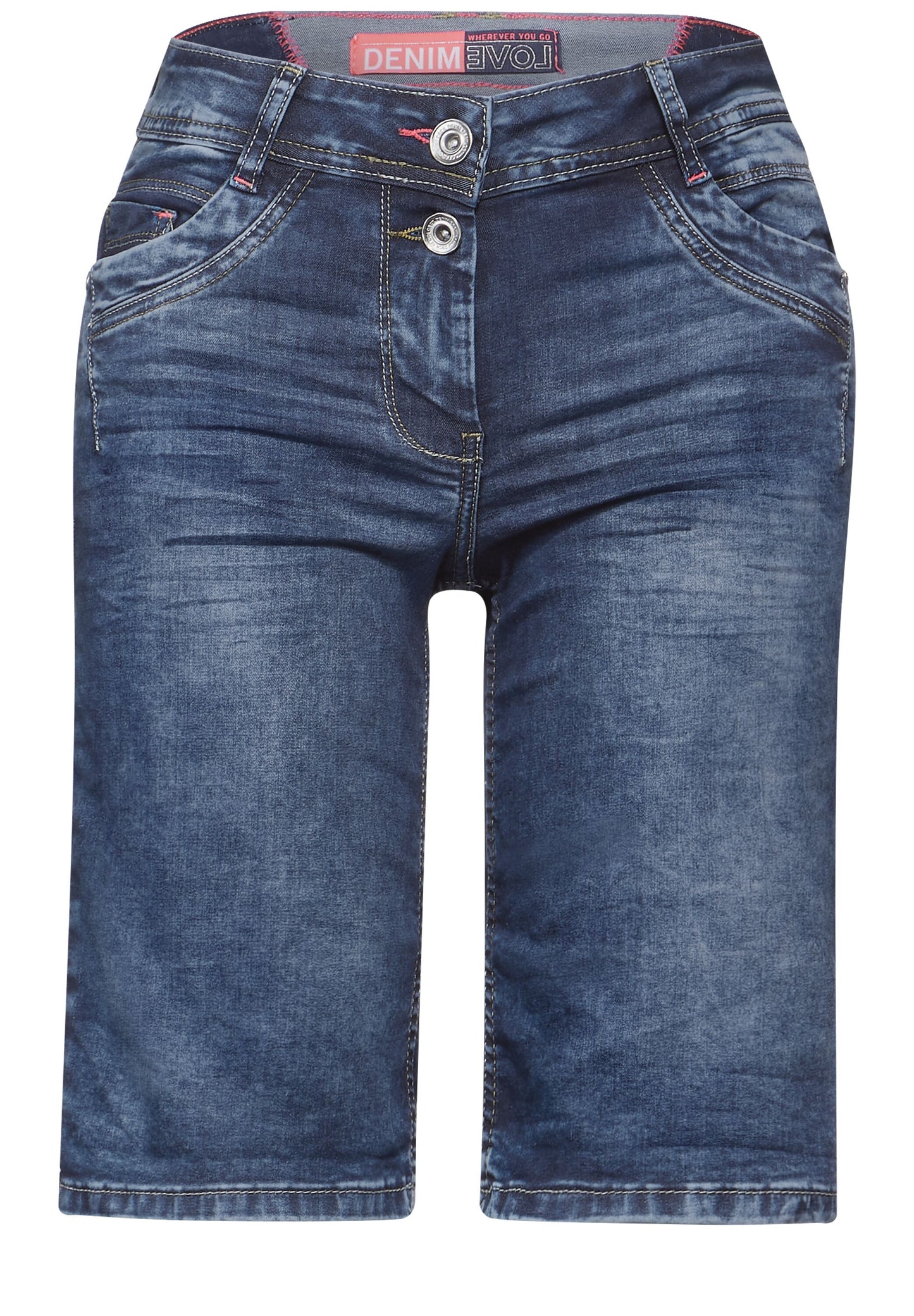 CECIL - Mittelblaue Jeans Shorts - Style Scarlett