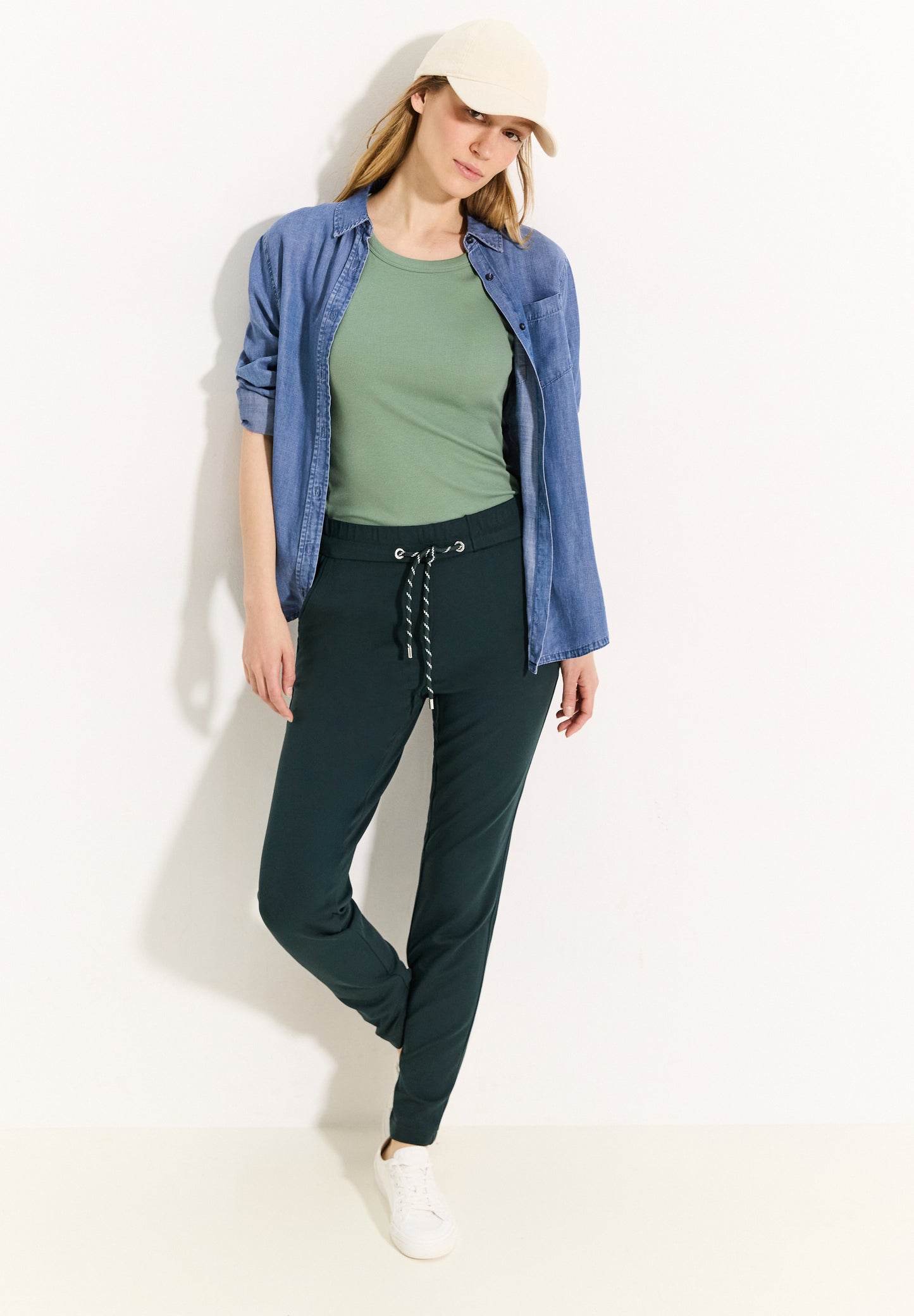 CECIL Casual Fit Hose - fir green