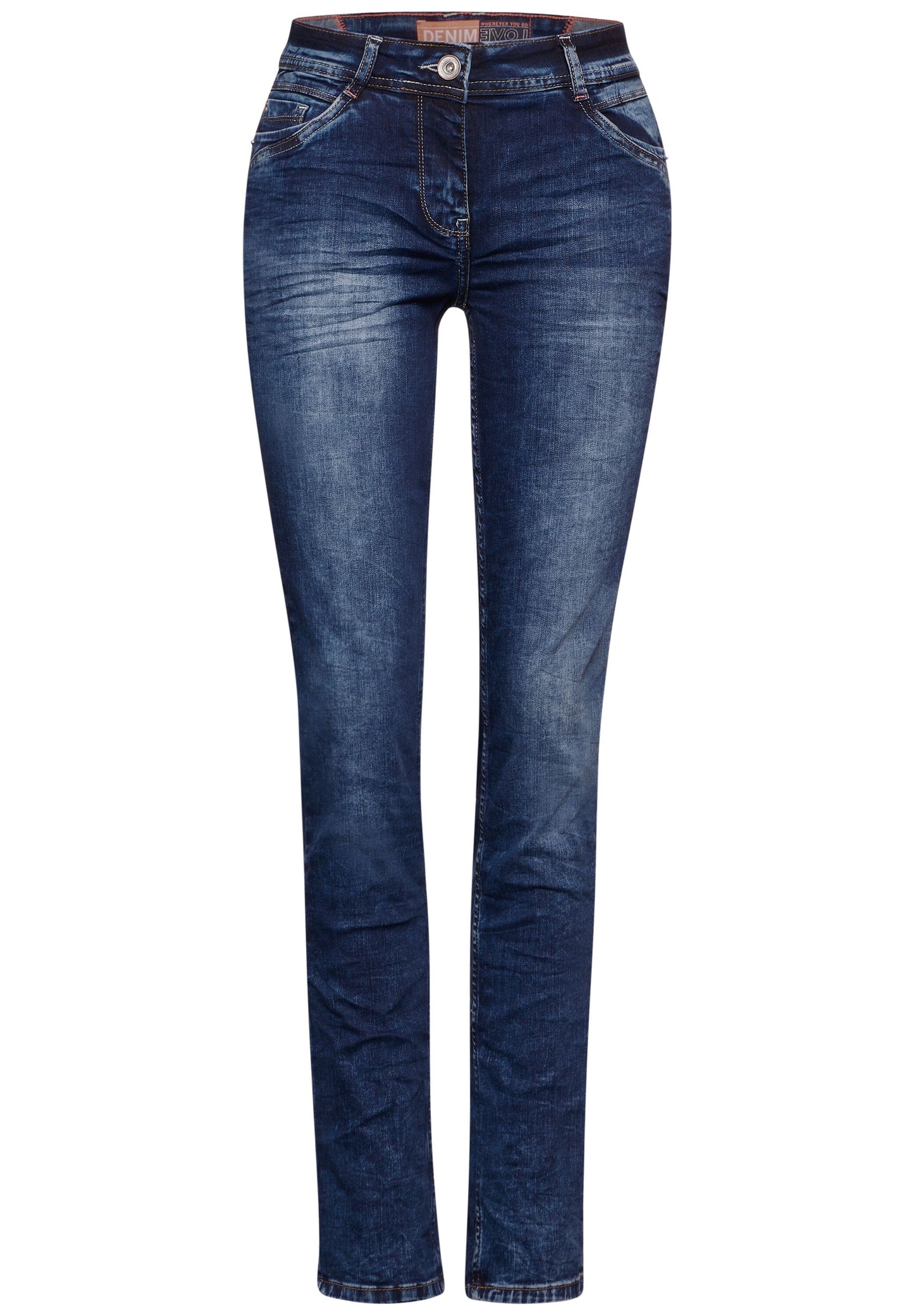 CECIL Jeans im Casual Fit im Style Scarlett - mid blue wash