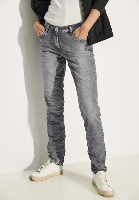 CECIL Jeans im Casual Fit - light grey stone wash