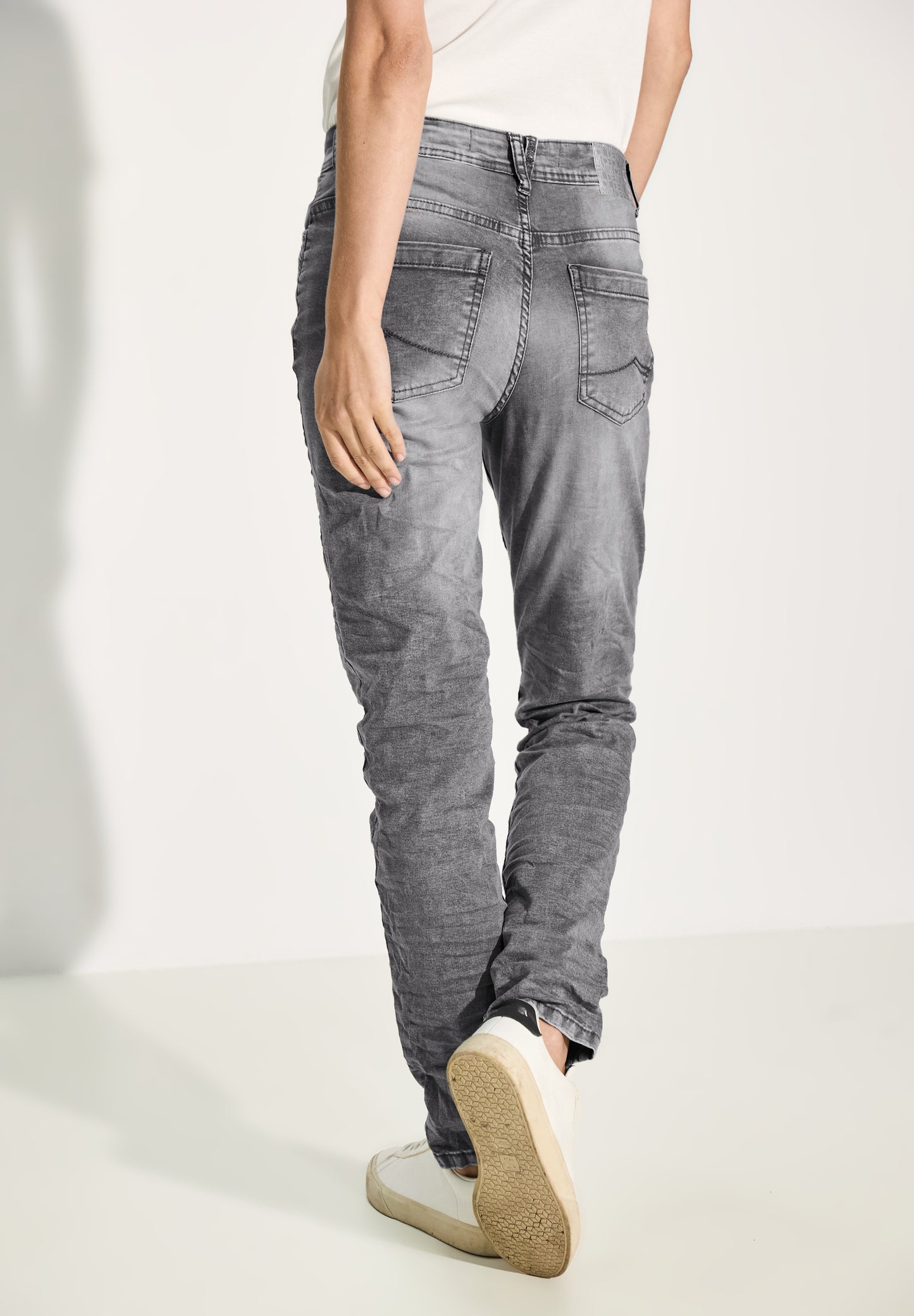 CECIL Jeans im Casual Fit - light grey stone wash