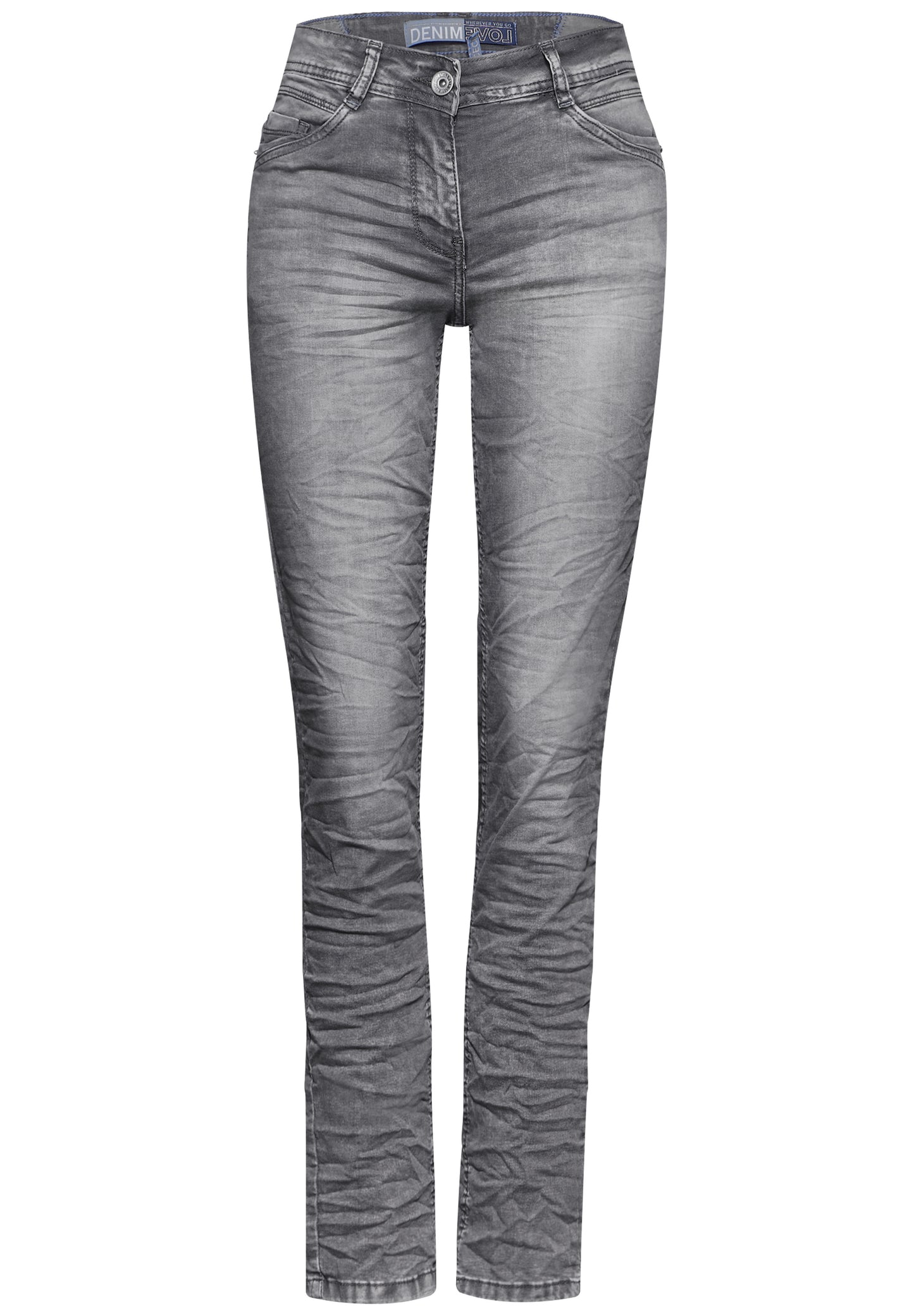 CECIL Jeans im Casual Fit - light grey stone wash