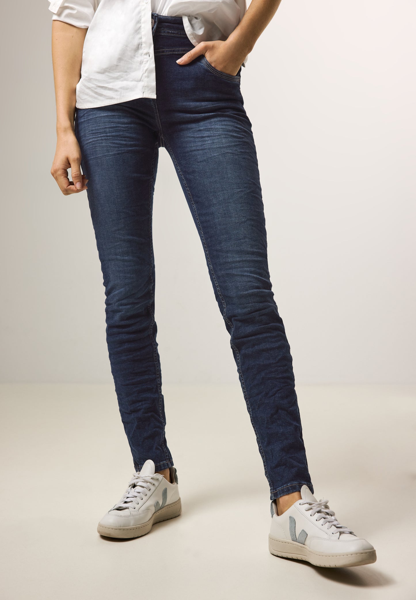 CECIL Jeans im Slim Fit - Farbe: mid blue wash