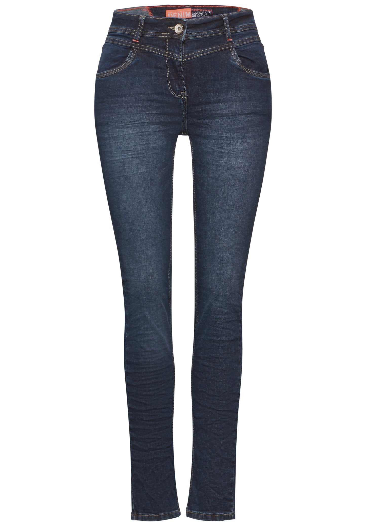 CECIL Jeans im Slim Fit - Farbe: mid blue wash