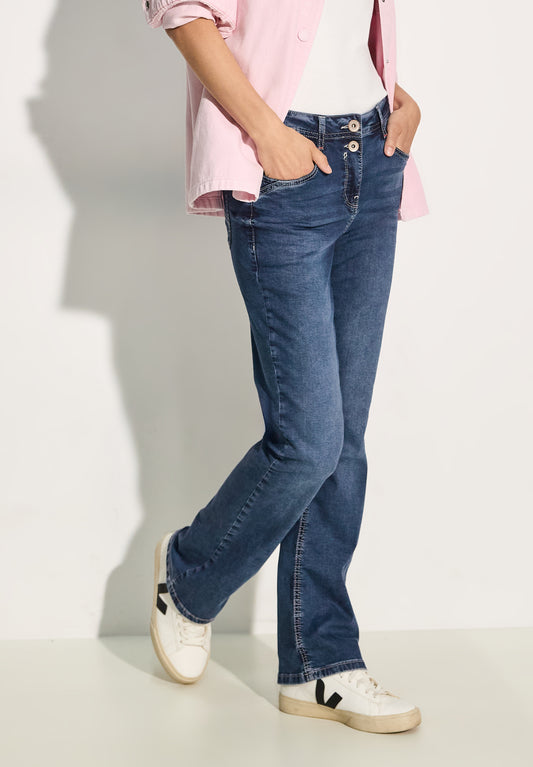 CECIL Bootcut Leg Jeans - Farbe: mid blue wash