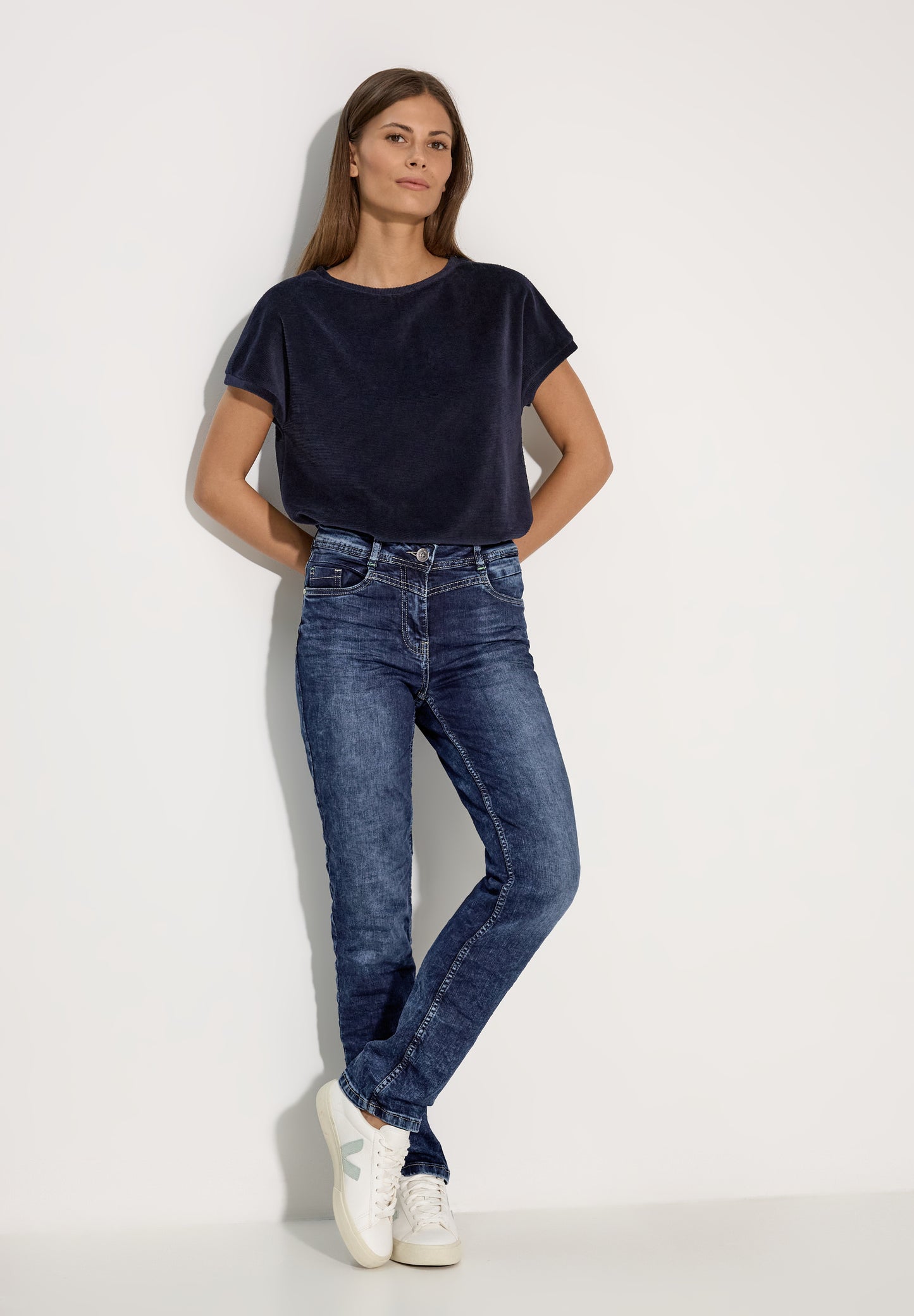 CECIL Jeans Slim Fit – Farbe: mid blue wash