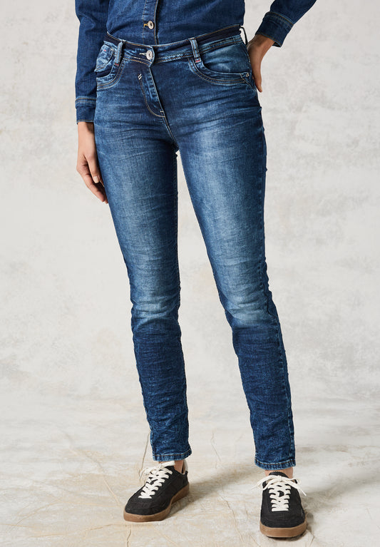 CECIL Jeans Hose im Style TORONTO im Slim Fit - Farbe: blaue Waschung