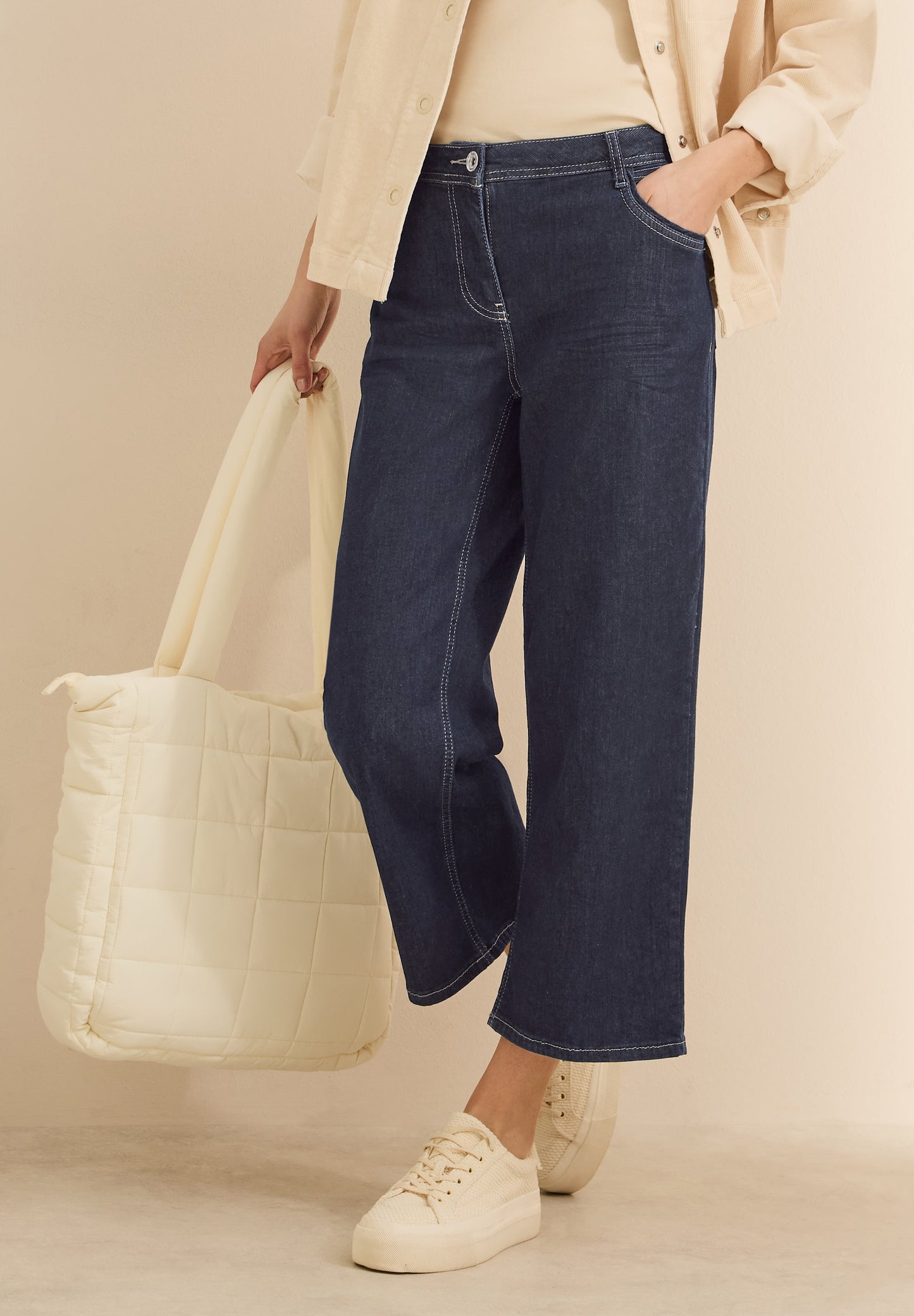 CECIL Wide Leg Jeans Hose - Farbe: rinsed wash