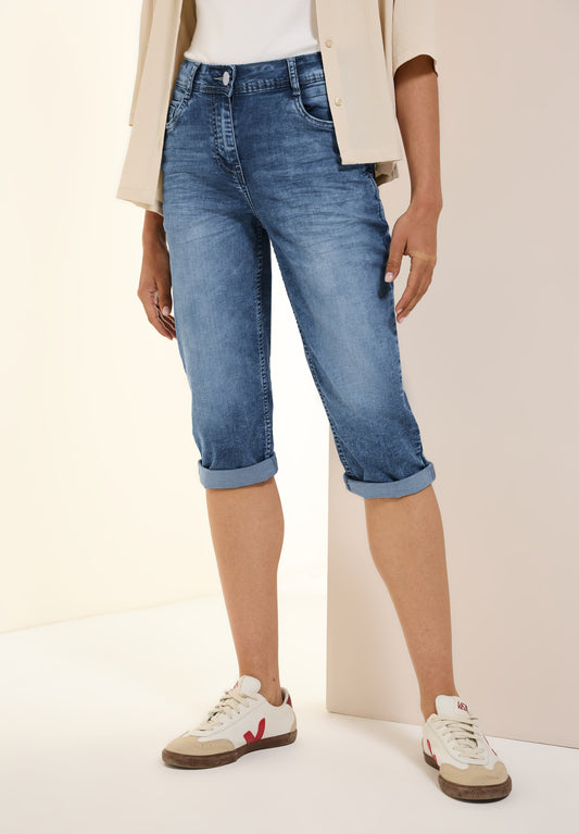 CECIL Capri Jeans "TORONTO" - Farbe: light blue authentic washed