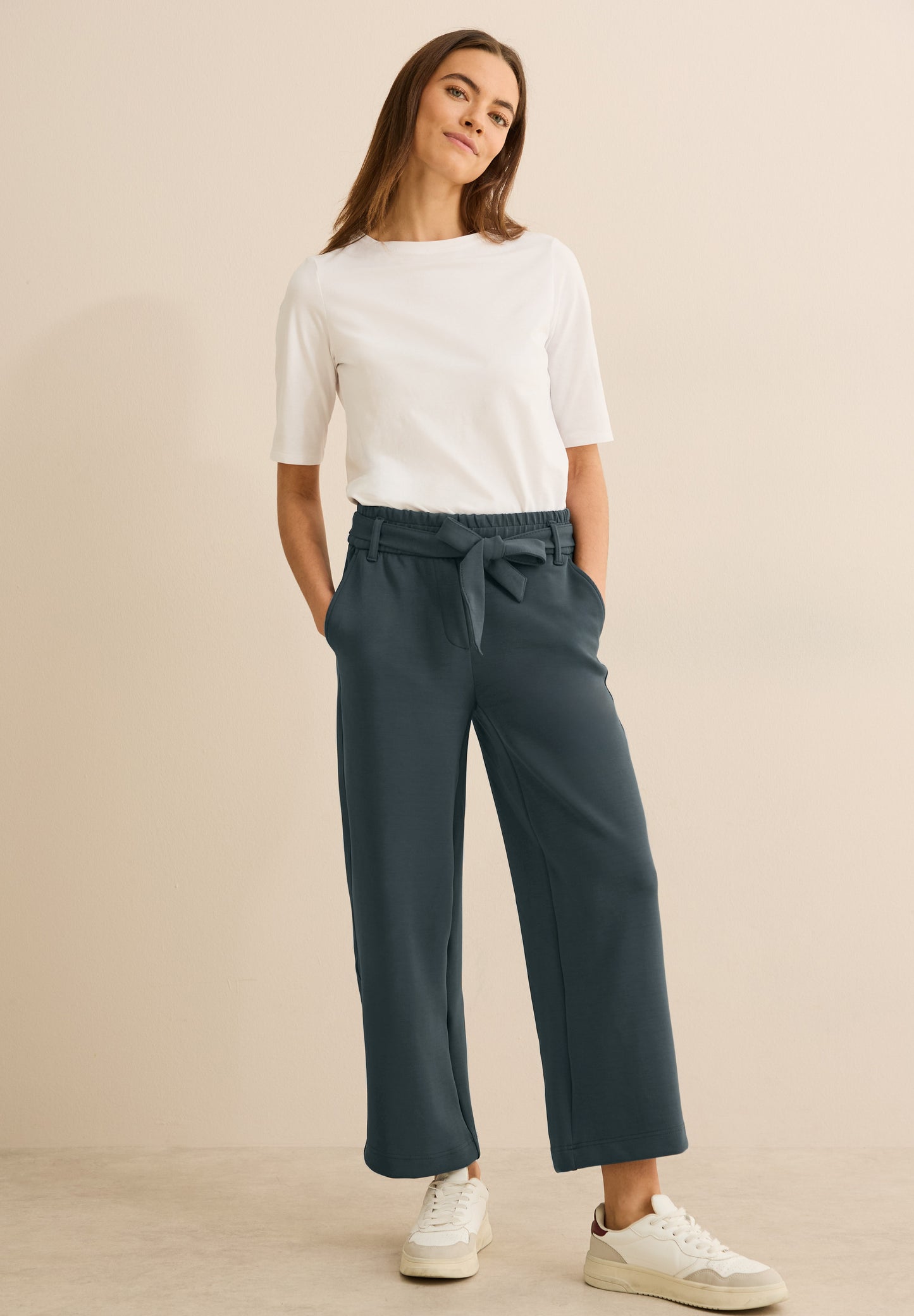 CECIL Wide Leg Hose - Farbe: slate khaki