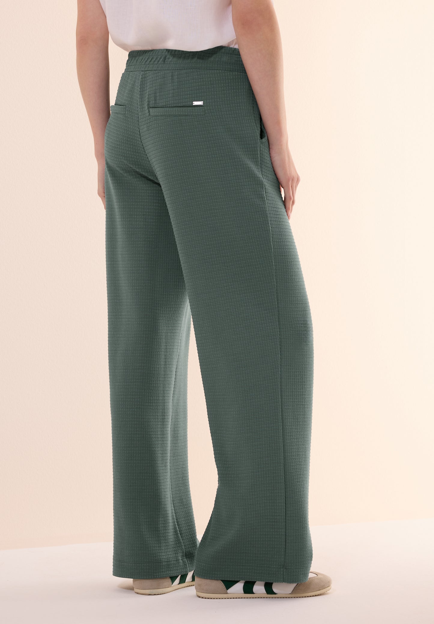 CECIL Wide Leg Strukturhose - Farbe: balmy khaki
