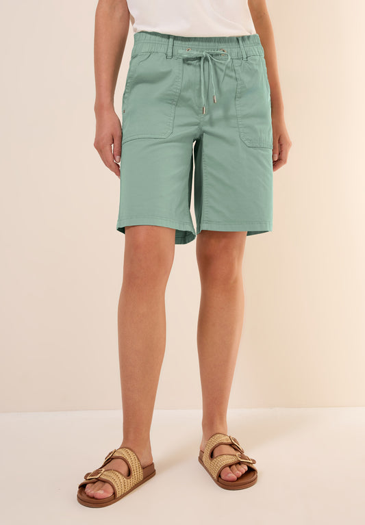 CECIL Twill Shorts im Washed-Look - Farbe: matcha green