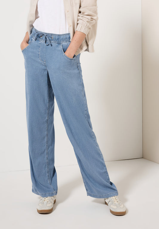 CECIL Wide Leg Jeans - Farbe: light blue used wash