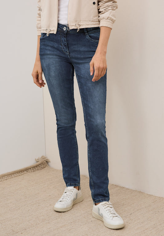 CECIL Jeans "SCARLETT" im Casual Fit - Farbe: mid blue wash