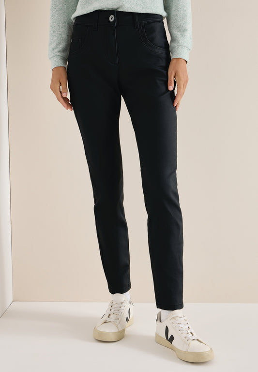 CECIL Hose im Leder-Look - Farbe: Black