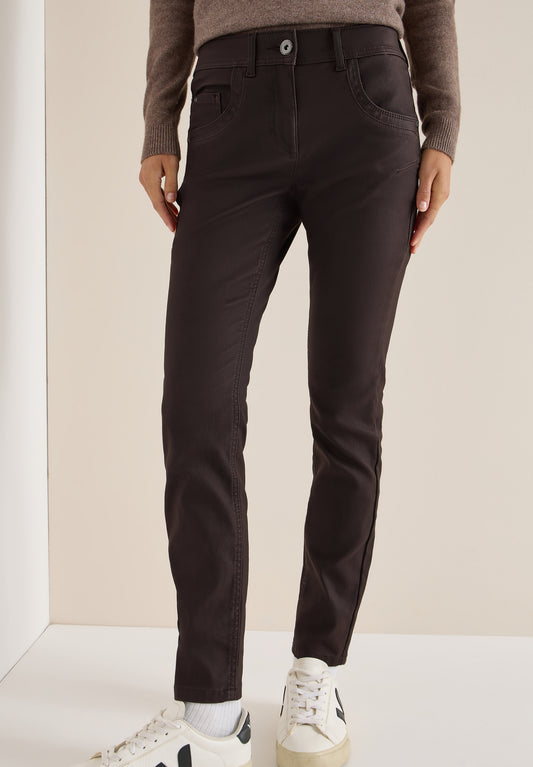 CECIL Hose im Leder-Look - Farbe: tartufo brown