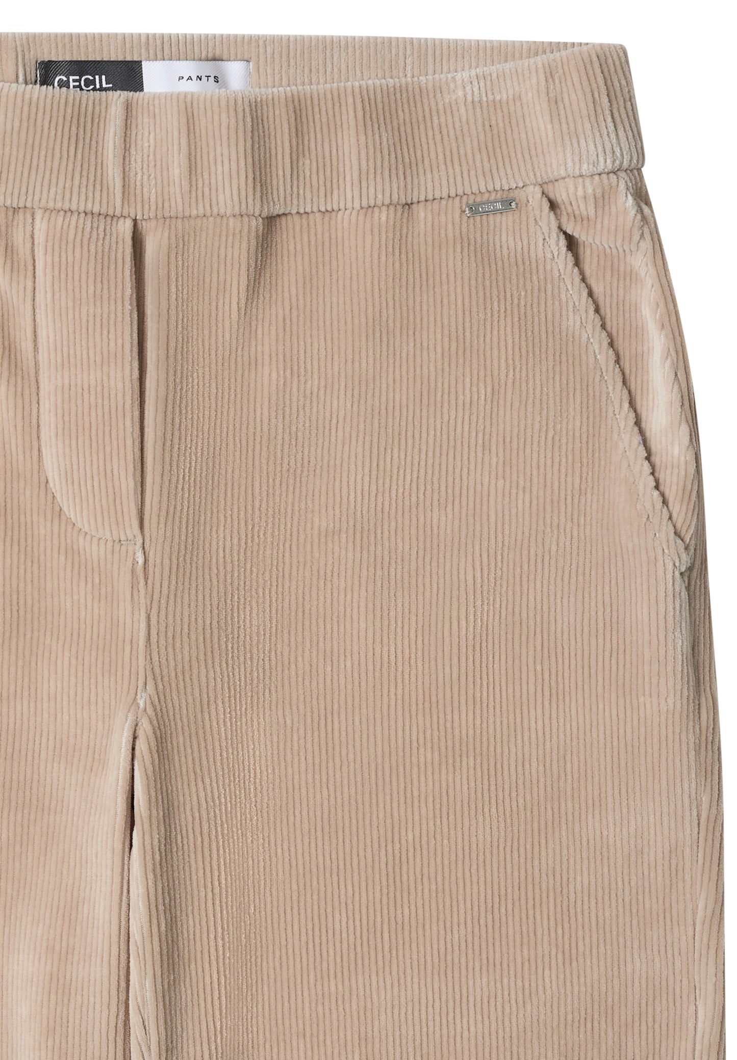 CECIL Wide Leg Cordhose - Farbe: silvery beige