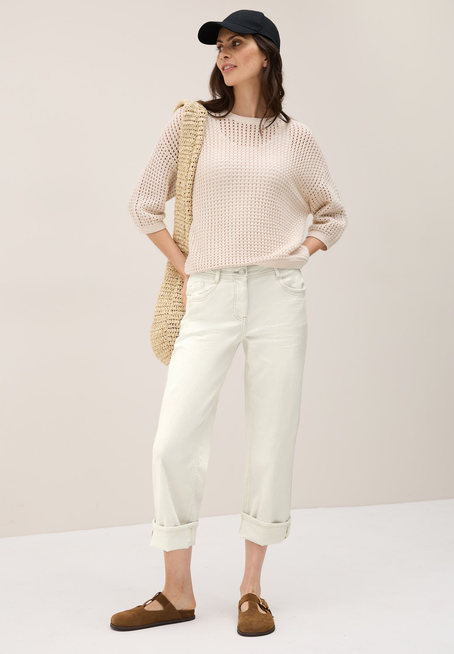 CECIL Straight Leg Jeans - Farbe: light beige