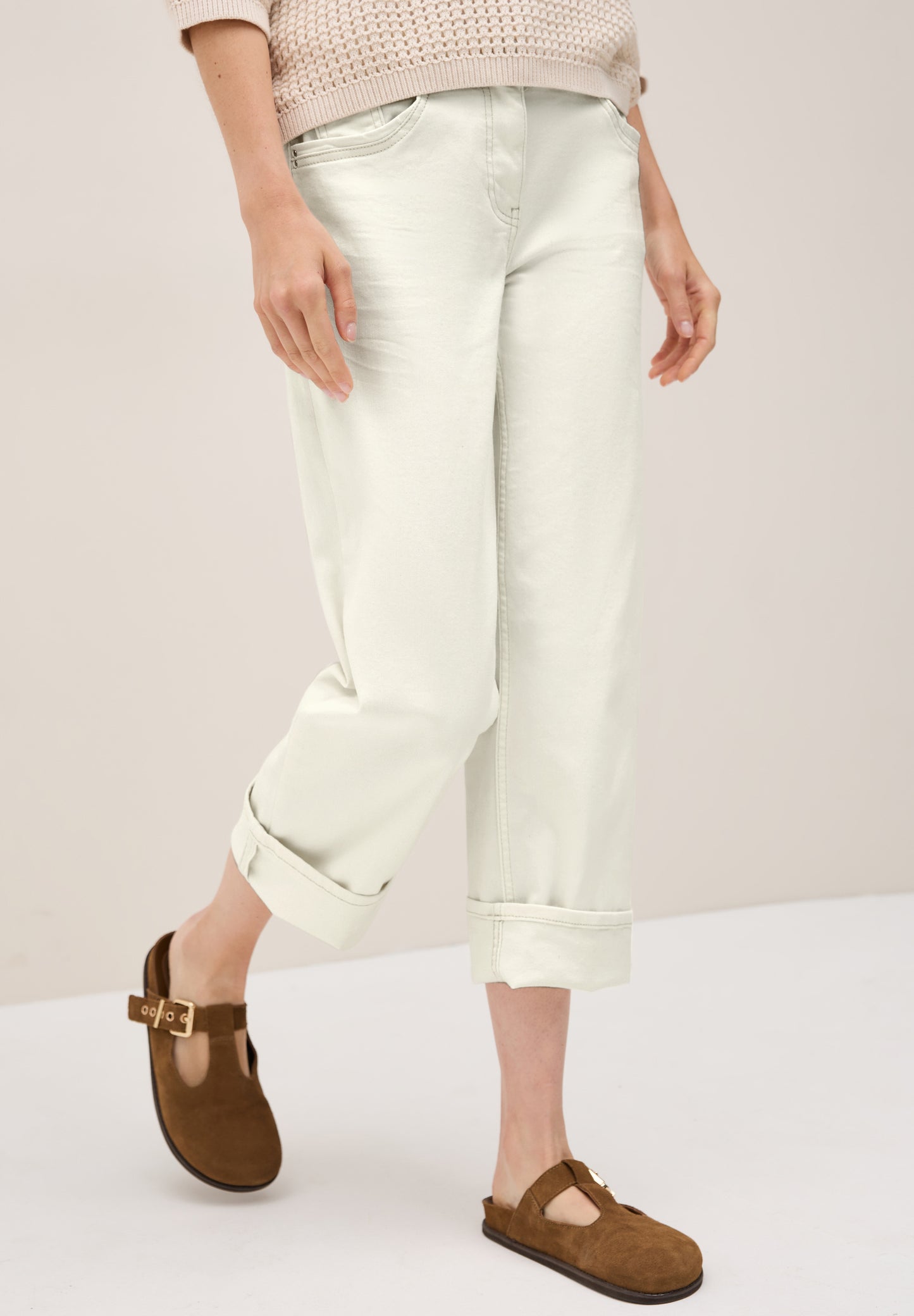 CECIL Straight Leg Jeans - Farbe: light beige
