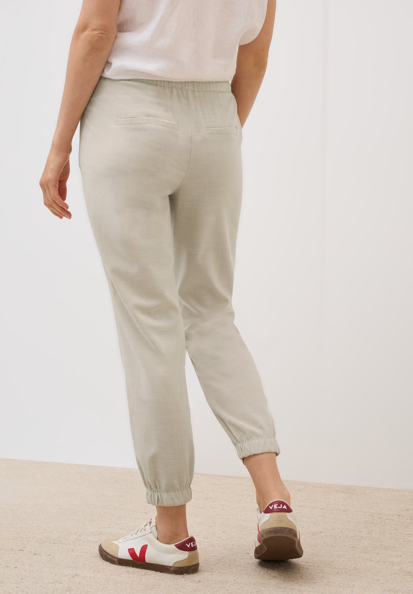 CECIL Loose Fit Melange Hose - Farbe: boulder beige