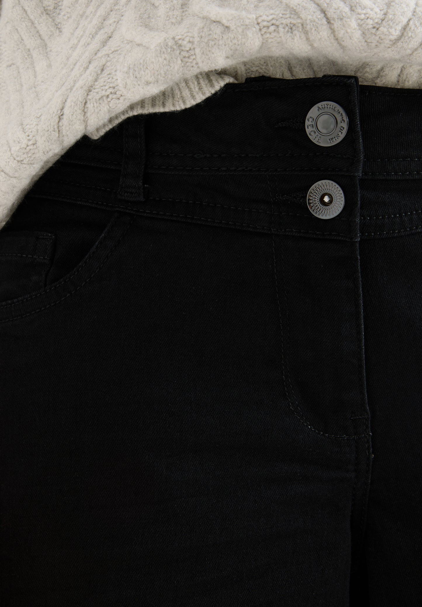 CECIL Wide Leg Jeans - Farbe: black washed