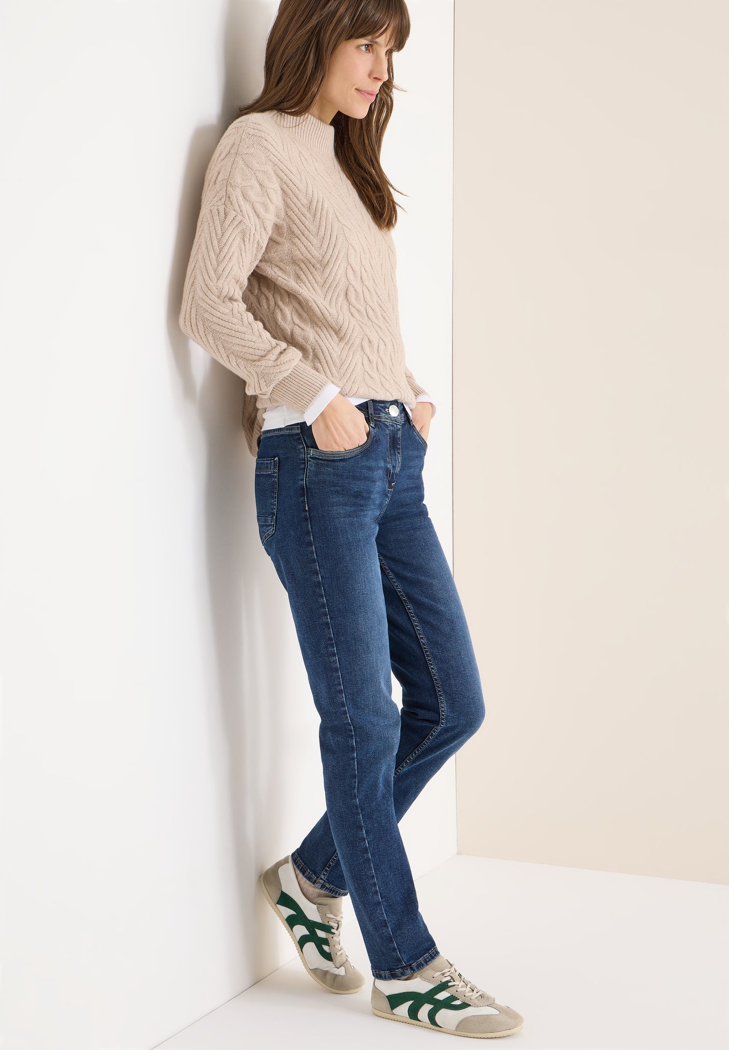 CECIL - Jeans im Slim Fit - Farbe: mid blue wash