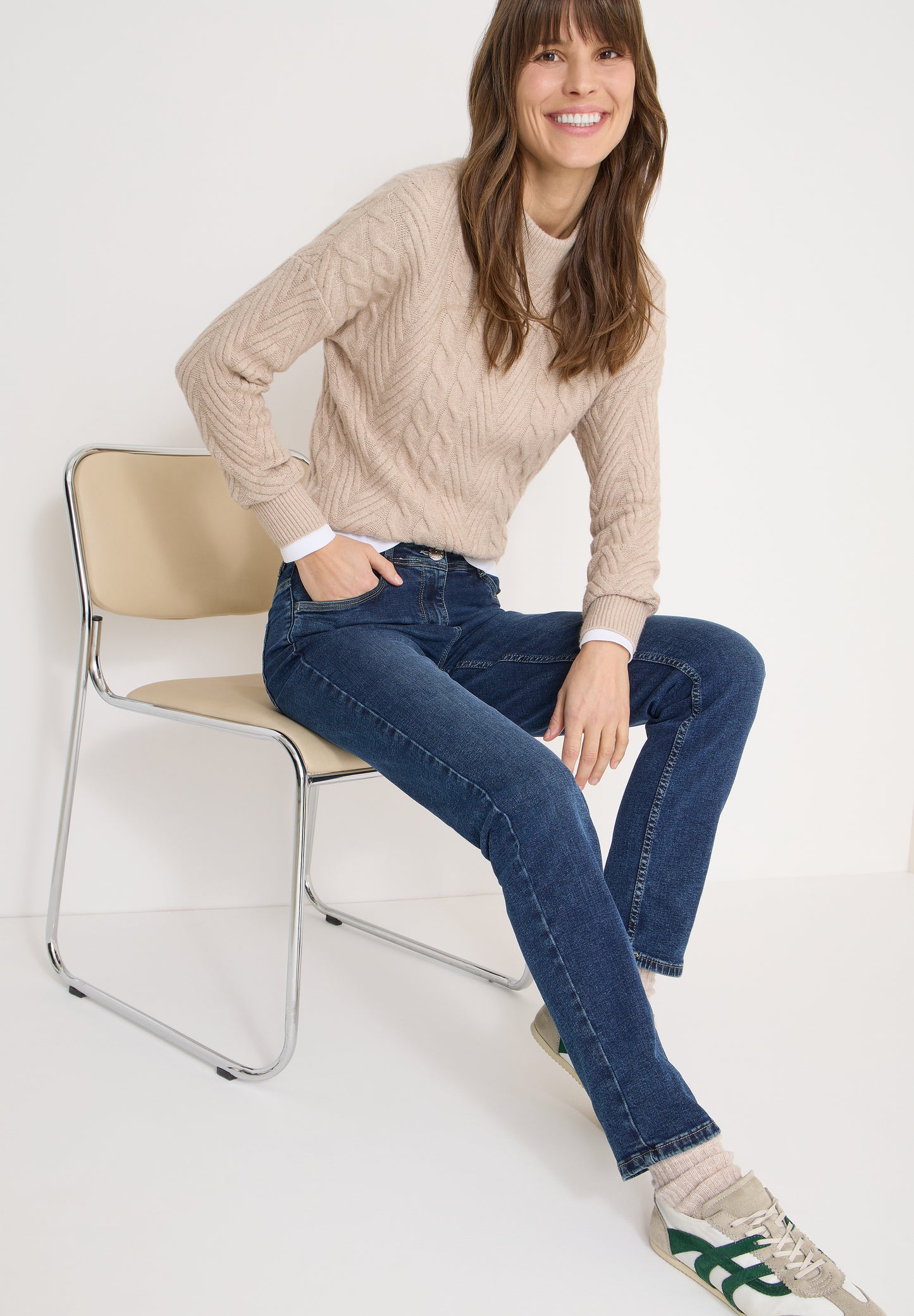 CECIL - Jeans im Slim Fit - Farbe: mid blue wash