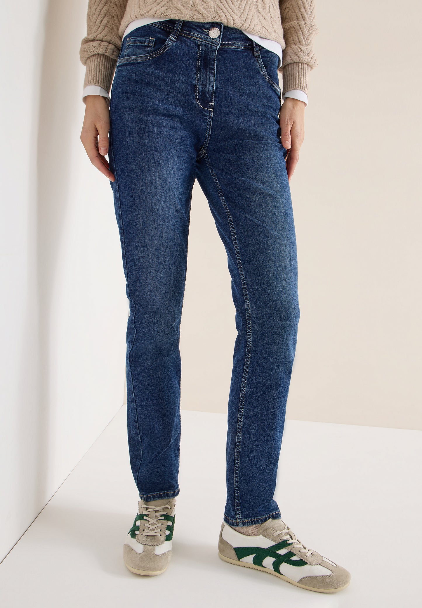 CECIL - Jeans im Slim Fit - Farbe: mid blue wash