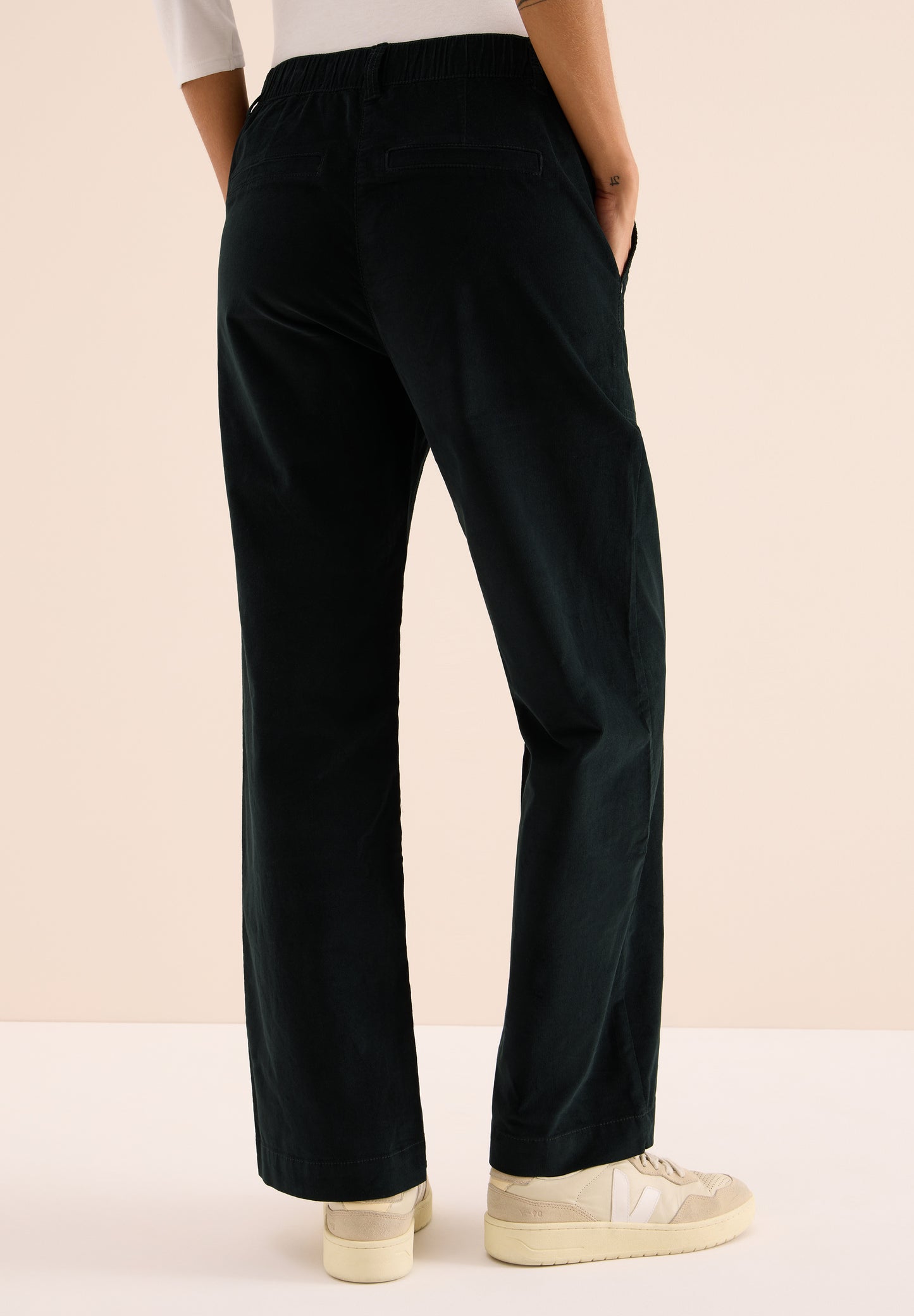 CECIL Wide Leg Cordhose - Farbe: ink green