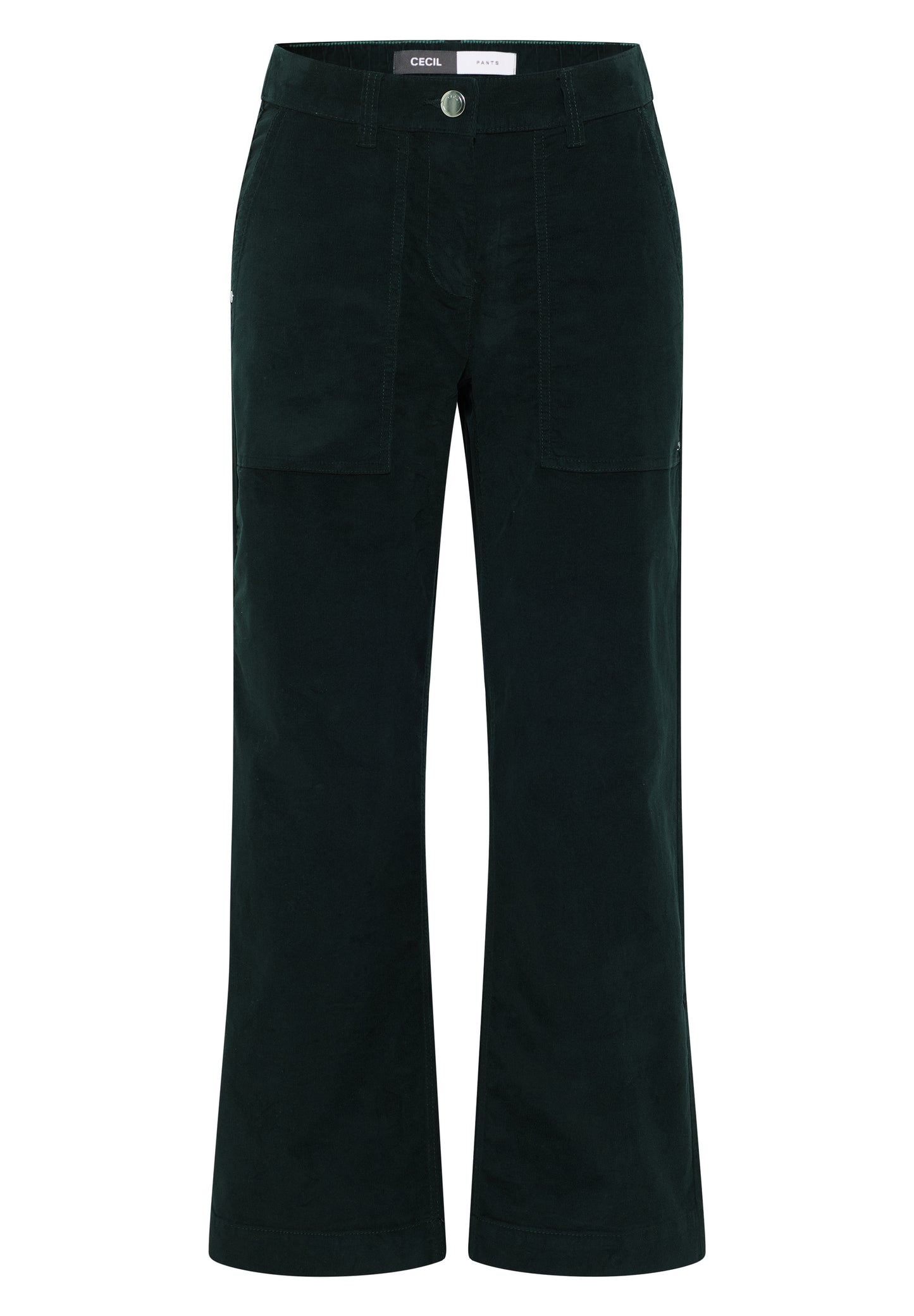 CECIL Wide Leg Cordhose - Farbe: ink green