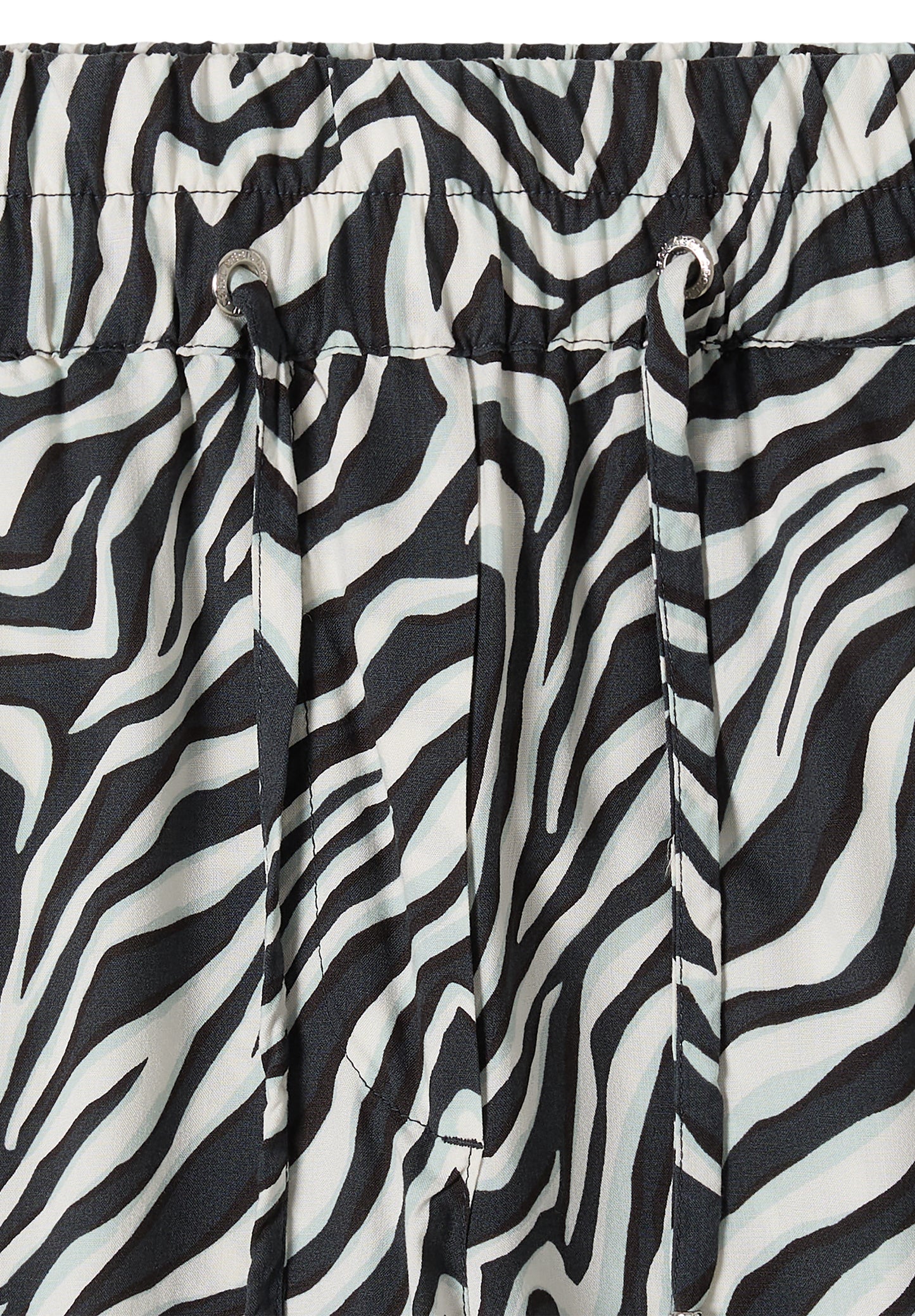 CECIL - Straight Leg Hose mit Zebraprint - Farbe: palm breeze green
