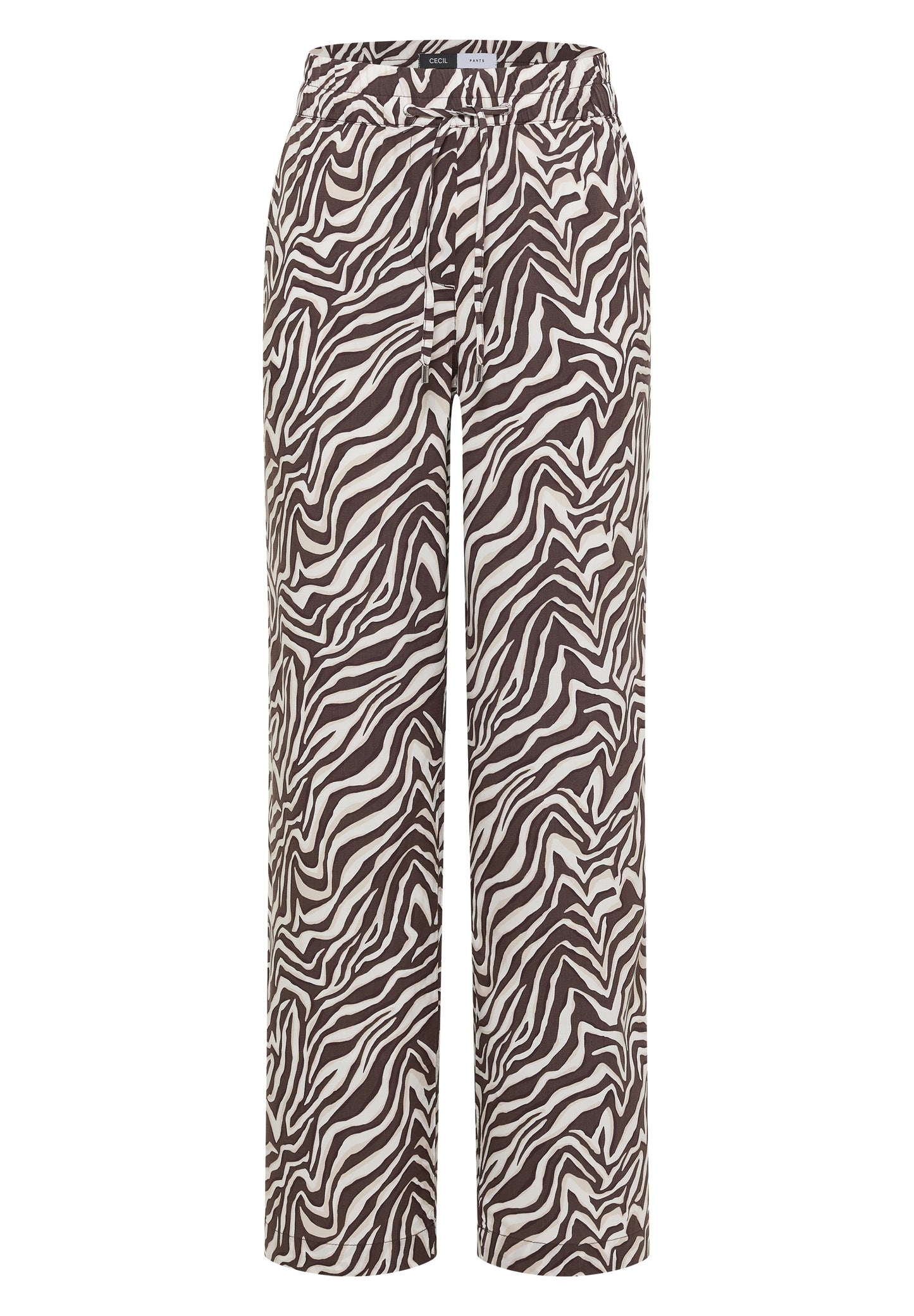 CECIL - Straight Leg Hose mit Zebraprint - Farbe: brown cacao