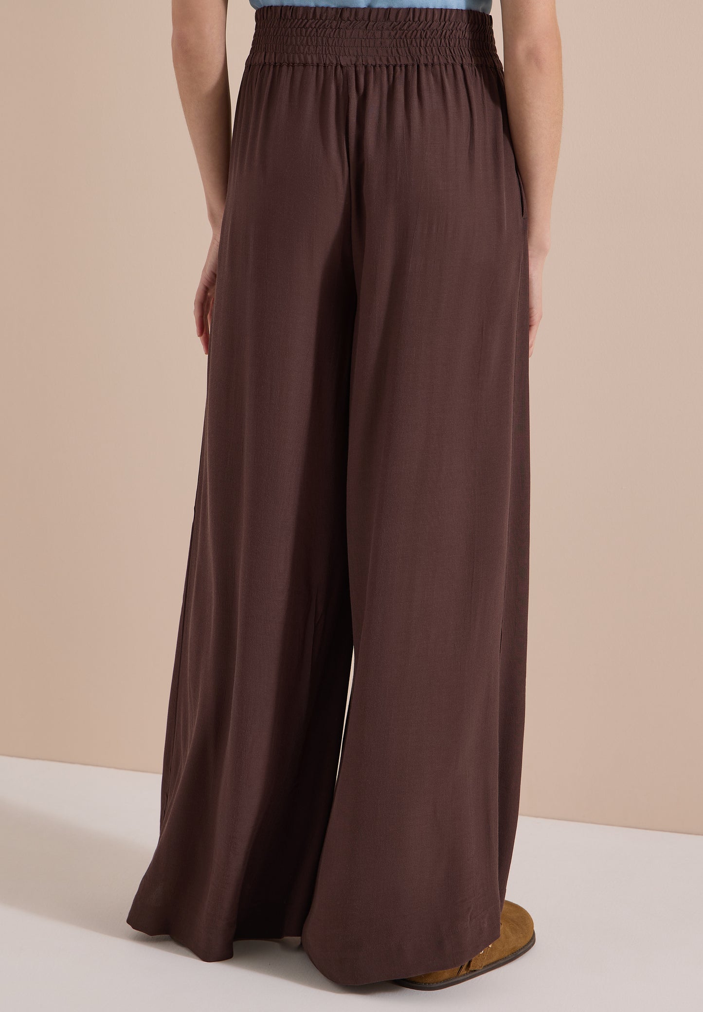CECIL - High Waist Wide Leg Hose im Loose Fit - Farbe: brown cacao