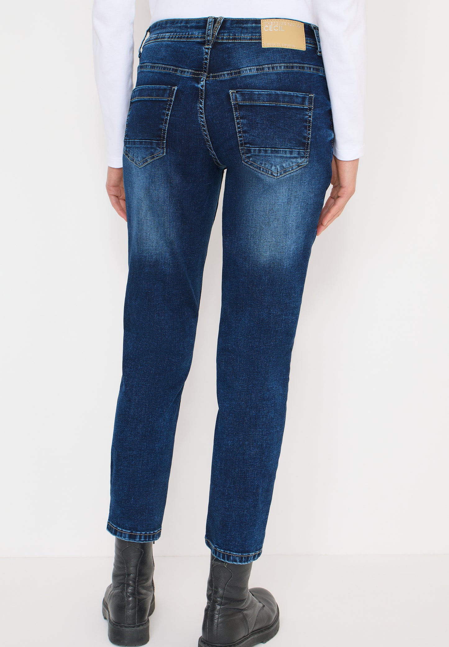 CECIL Damen Jeans Hose "Scarlett" - blaue Waschung