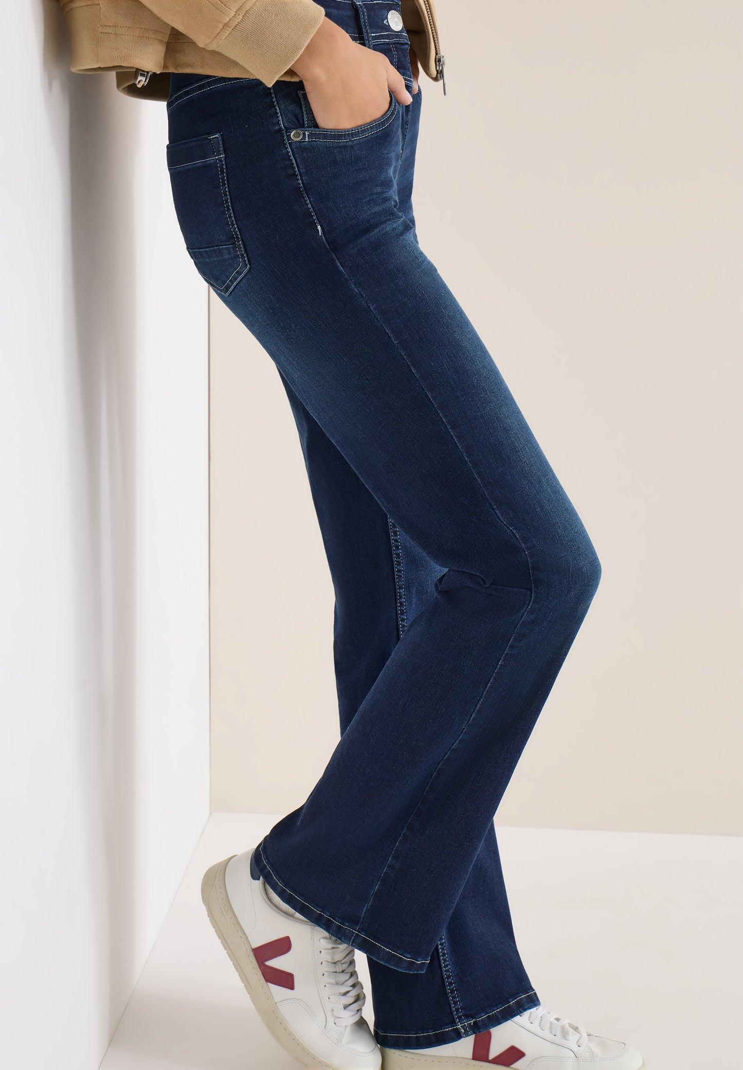 CECIL Damen Bootcut Jeans Hose "TORONTO" - dunkelblau