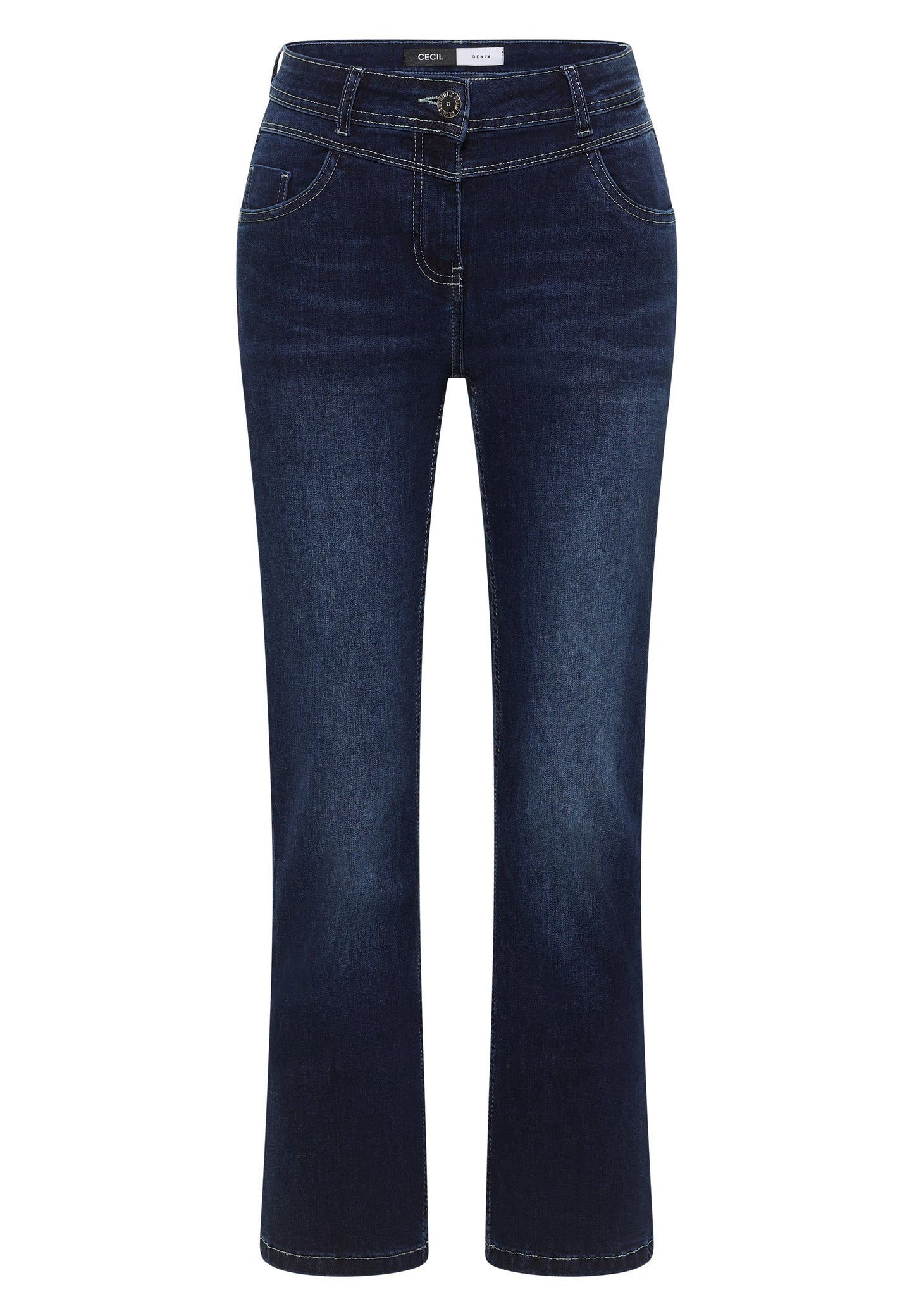 CECIL Damen Bootcut Jeans Hose "TORONTO" - dunkelblau