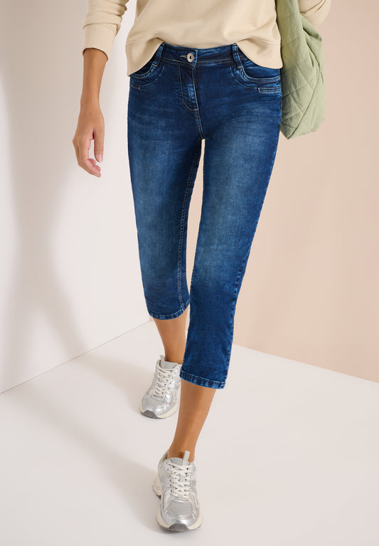 CECIL - 3/4 Slim Leg Jeans Hose SCARLETT - Farbe: Jeans Blau