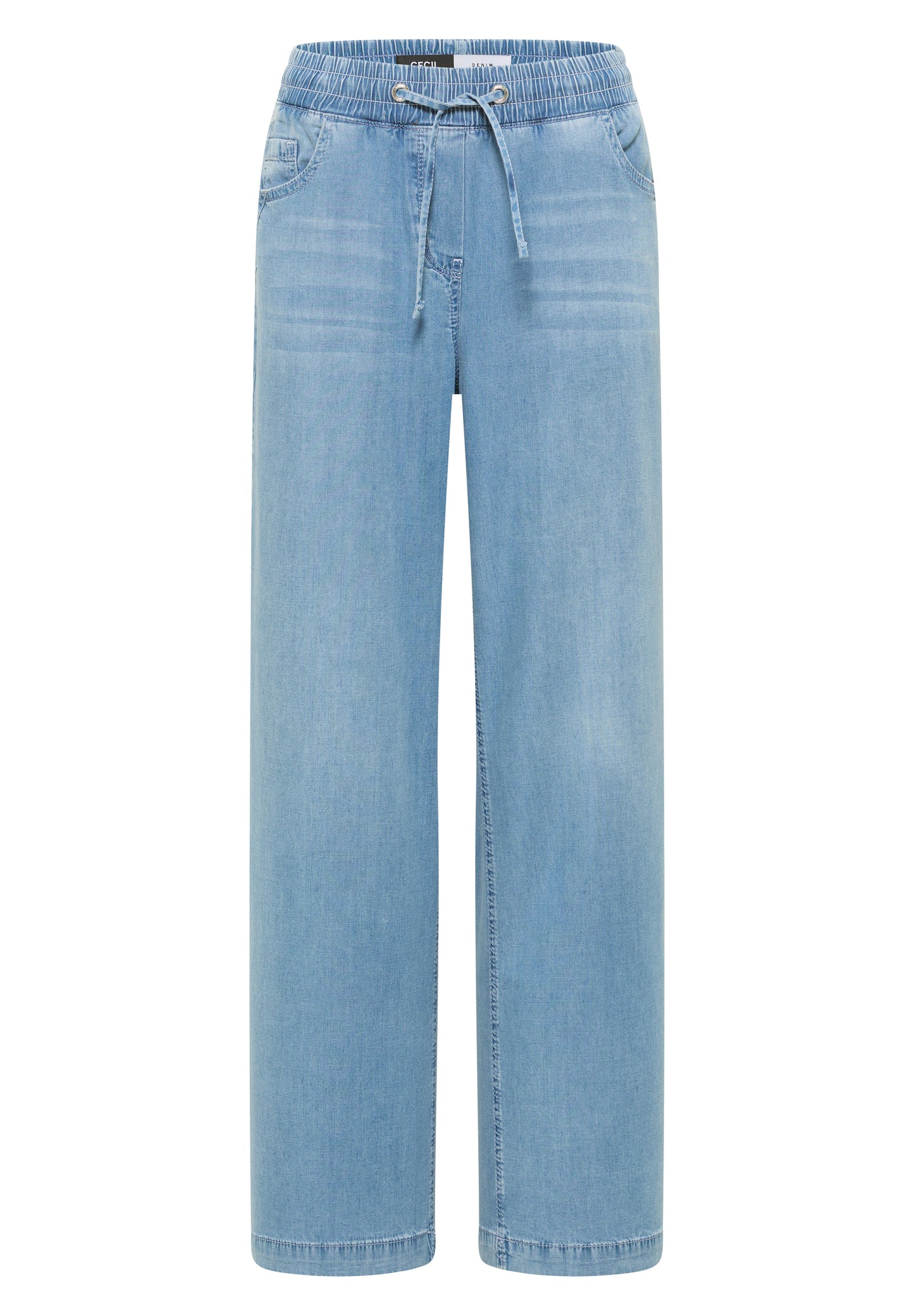 CECIL - High Waist Wide Leg Jeans im Loose Fit - Farbe: light blue used wash