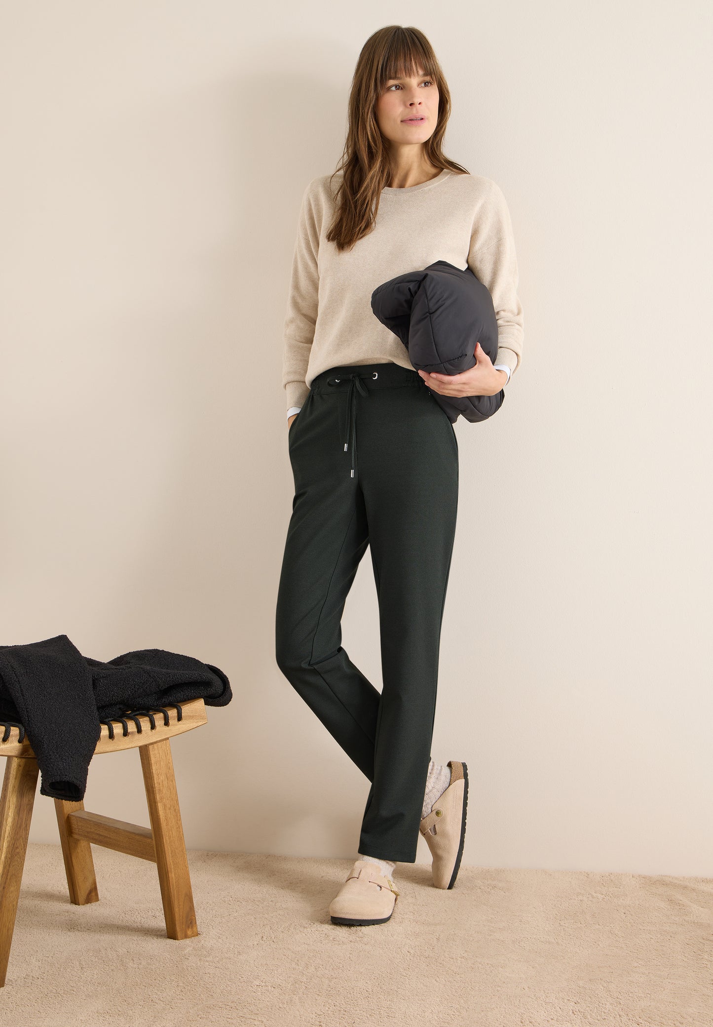 CECIL - Two-Tone Hose - Farbe: raw khaki